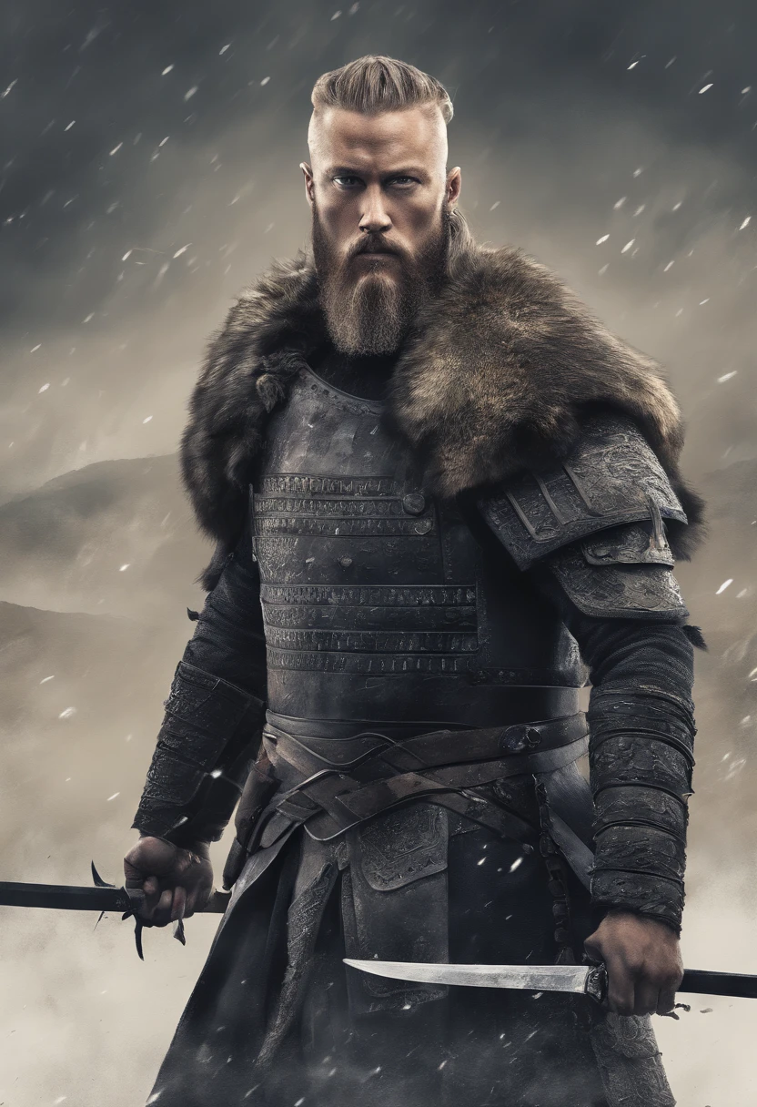 Imagem de Ragnar em um confronto de espada com o Soberano Fro