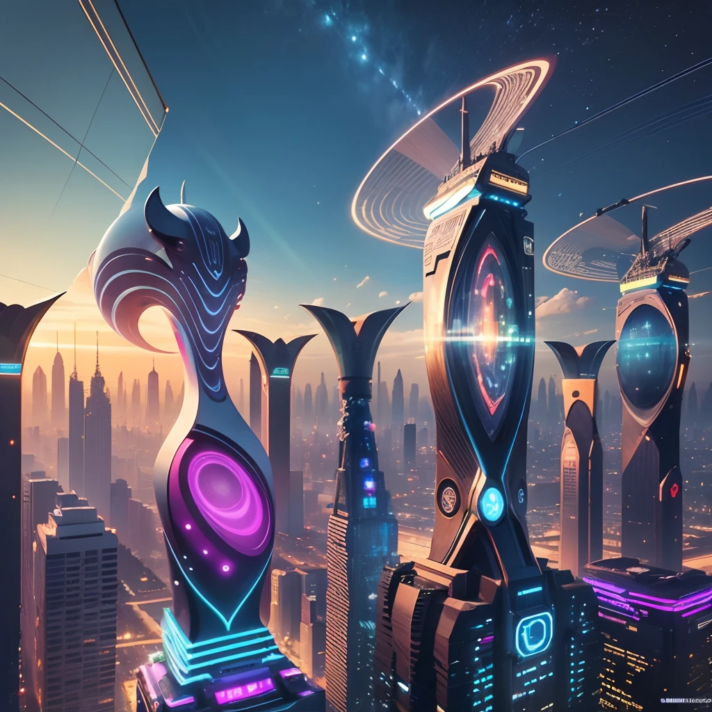 Enter a fascinating vision of the future through captivating futuristic imagery of the African city designed with African designs，african designed sculptures, Africa designed infrastructure, African designed spaceships, pierce the sky, The vibrant lights of the city that never sleeps. In the midst of a bustling cityscape,  high-tech buildings, Its architectural marvels with african designs are enhanced in a futuristic style，The city is full of life，Full of life，Full of wealth。，Full of luxury。，Full of technology。。, State-of-the-art technology blends seamlessly with traditional African luxury urban structures. This stunning work of art, ，African beauty masked with highly detailed metallic and marble glossy features, use Pixai to bring powerful AI models to life, Show the limitless creativity and possibilities of our imagination. Experience the future of the cityscape at Pixai，Immerse yourself in a visionary world of art, cinematic lighting, artgerm style, bright vibrant colours, with iridescent light, highly realistic shot, highly realistic images, --auto --s2
