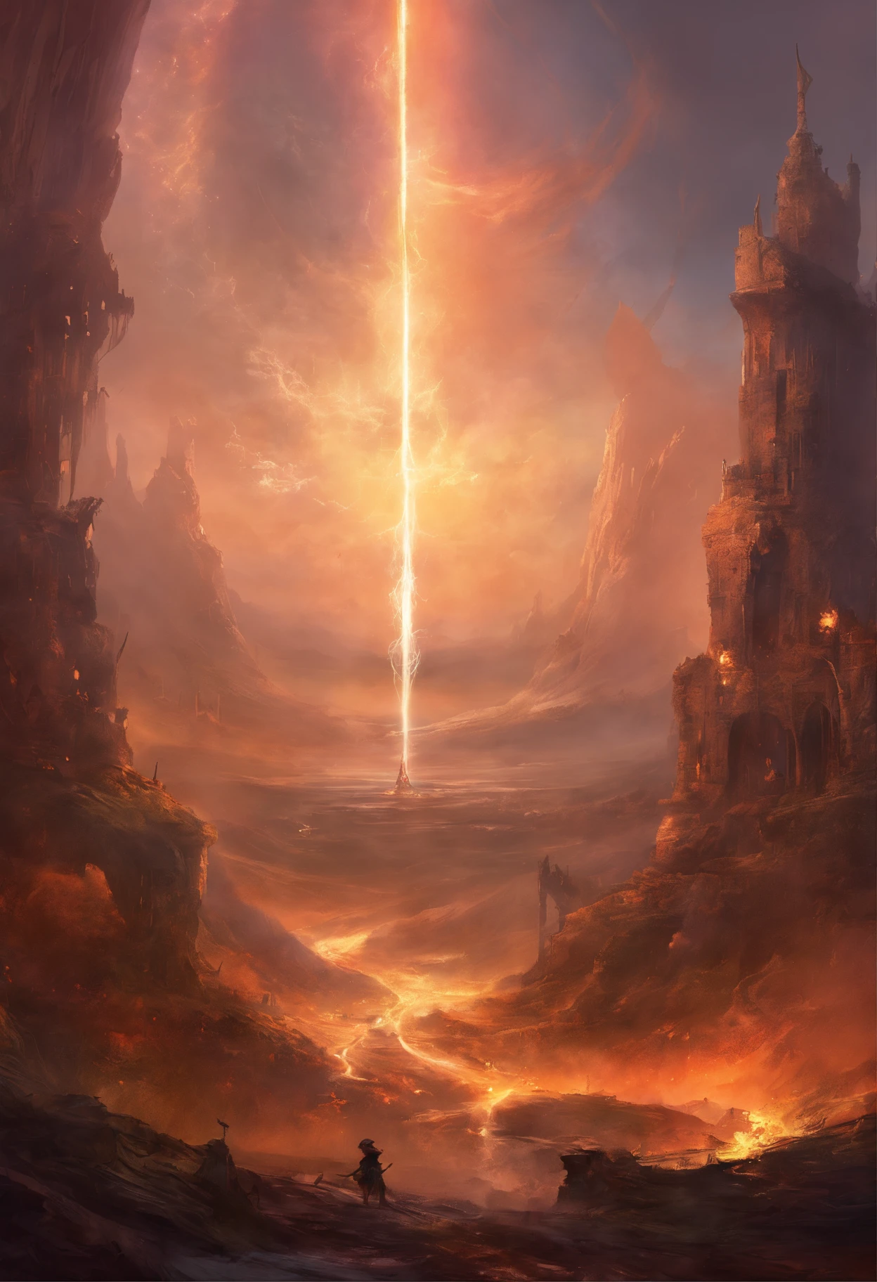 top-quality, masterpiece, ultra-detailliert, Giant tornadoes and demonic spirits, Wasteland, Vast, forceful, uncultivated々Right