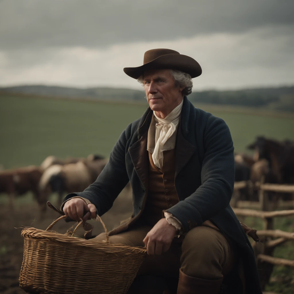 ((best quality, 8k)), ((samuel ball a rich blackman farmer, born in 1764 ))
