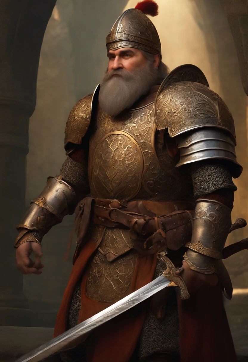medieval male dwarf knight