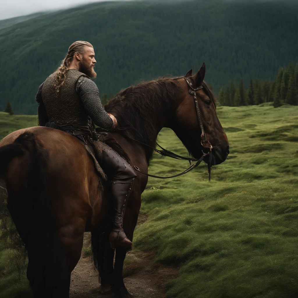 imagem ragnar lothbrok lamentando a morte de Thora