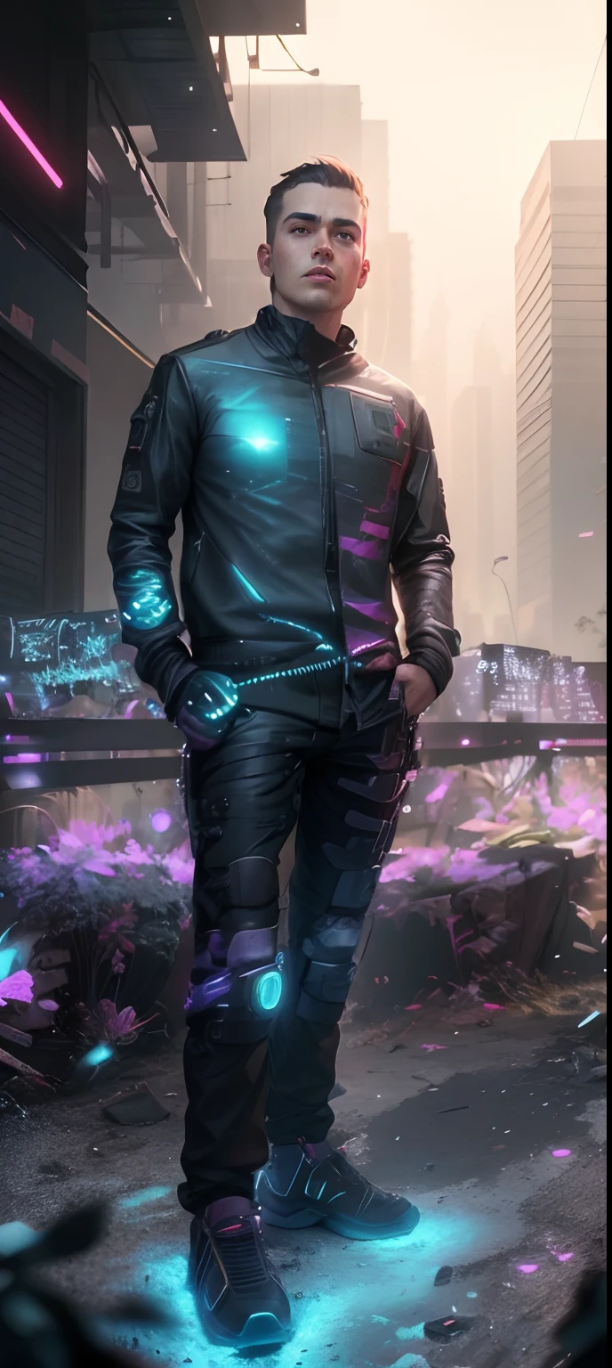 CHANGE THE BACKGROUND TO A CYBERPUNK HANDSOME BOY , REALISTIC FACE , 8 K RESOULUTION HD IMAGE
