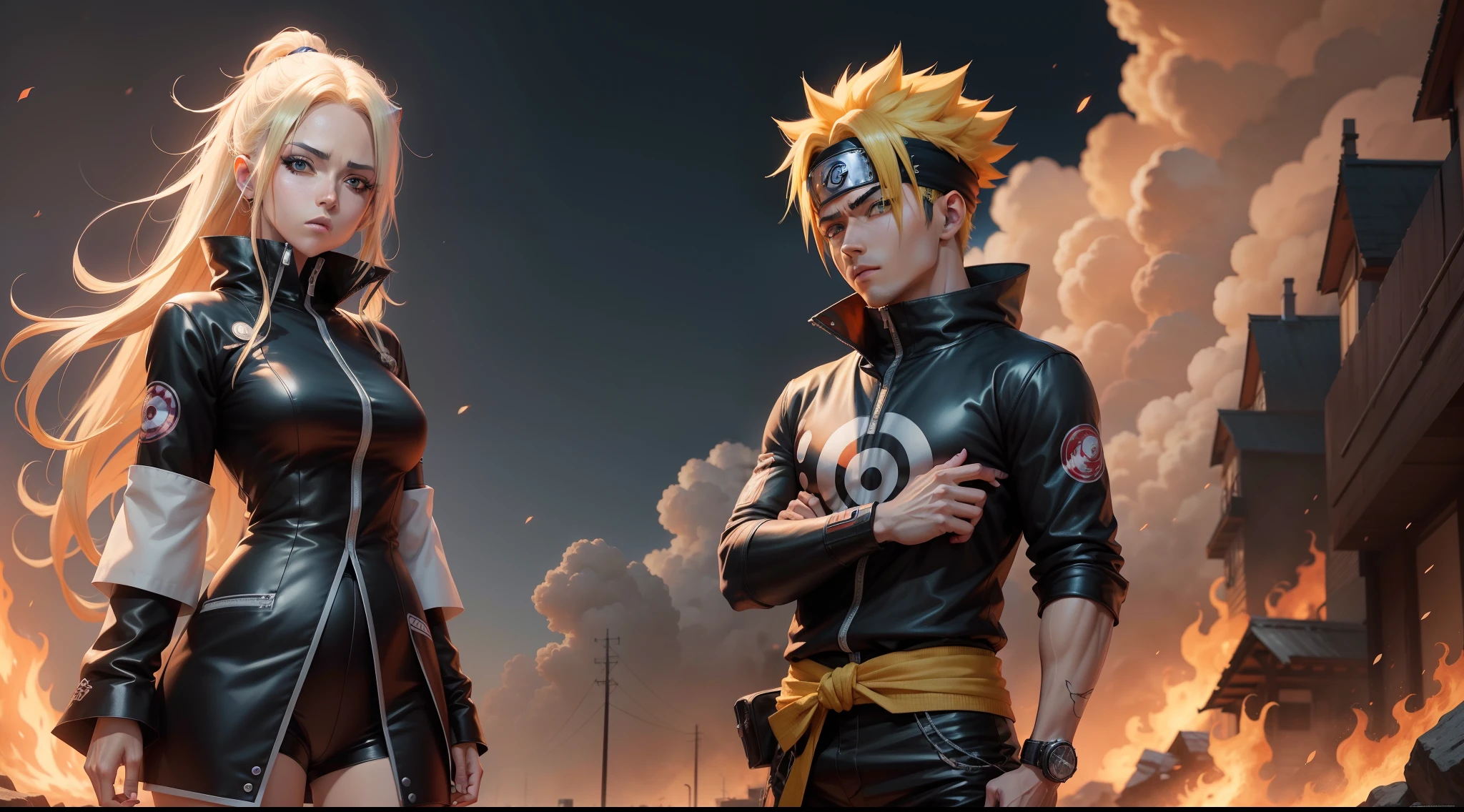 Personagem de anime com cabelo amarelo e olhos azuis em uma roupa preta, naruto artstyle, badass anime 8 k, naruto uzumaki, estilo anime 4K, 4k anime wallpapers, Anime Wallpaper 4k, Anime Art Wallpaper 8K, Anime Art Wallpaper 4K, Anime Art Wallpaper 4K, arte de anime limpa e detalhada, arte de anime digital detalhada, Papel de parede anime 4k