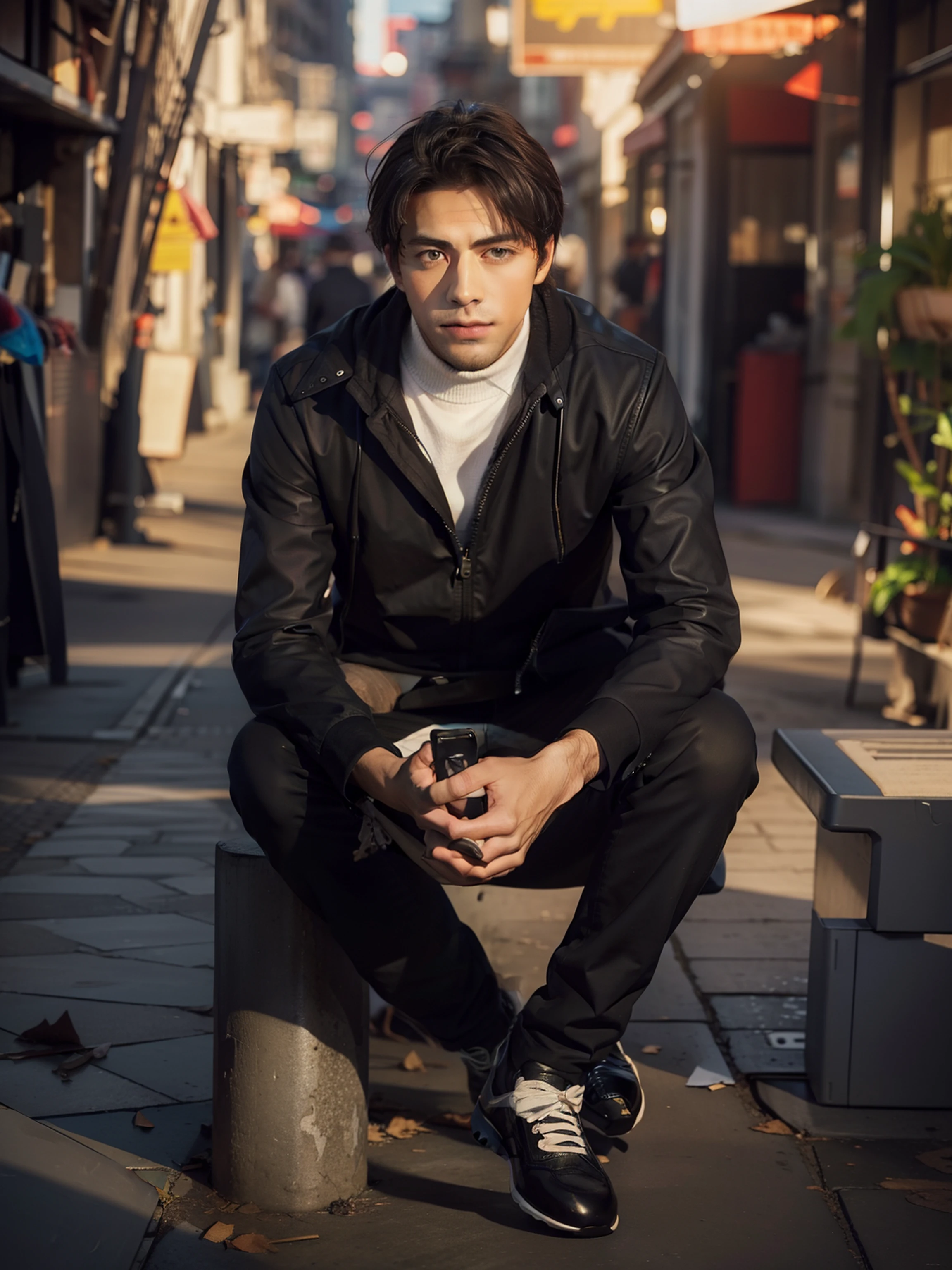 change background to dark places , handsome look
