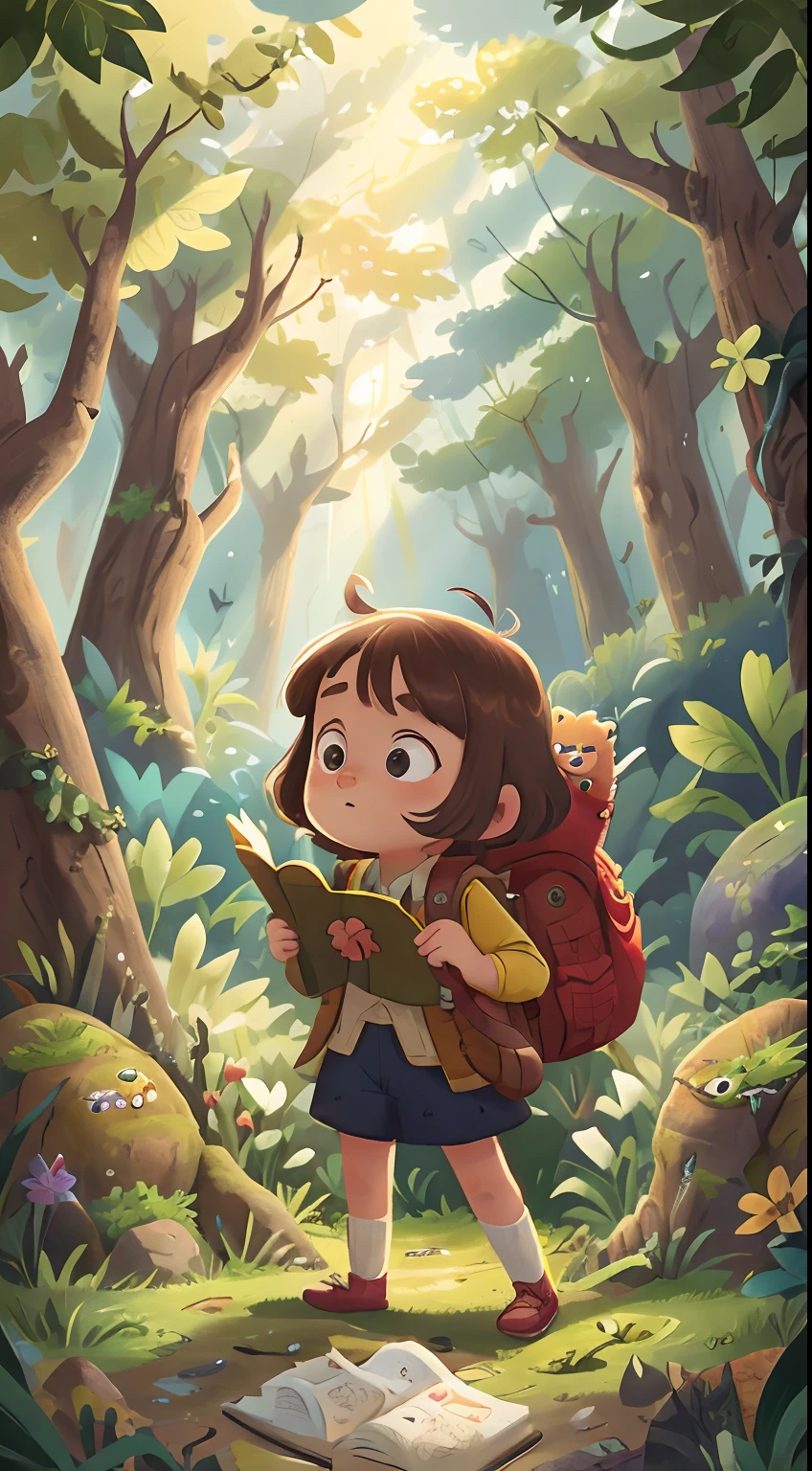 One sunny morning, with a small backpack and her trusty map, Sophie decided it was time to embark on an exciting adventure into the heart of the Enchanted Forest. She had heard tales of magical creatures and hidden wonders deep within, and she was determined to uncover their secrets.