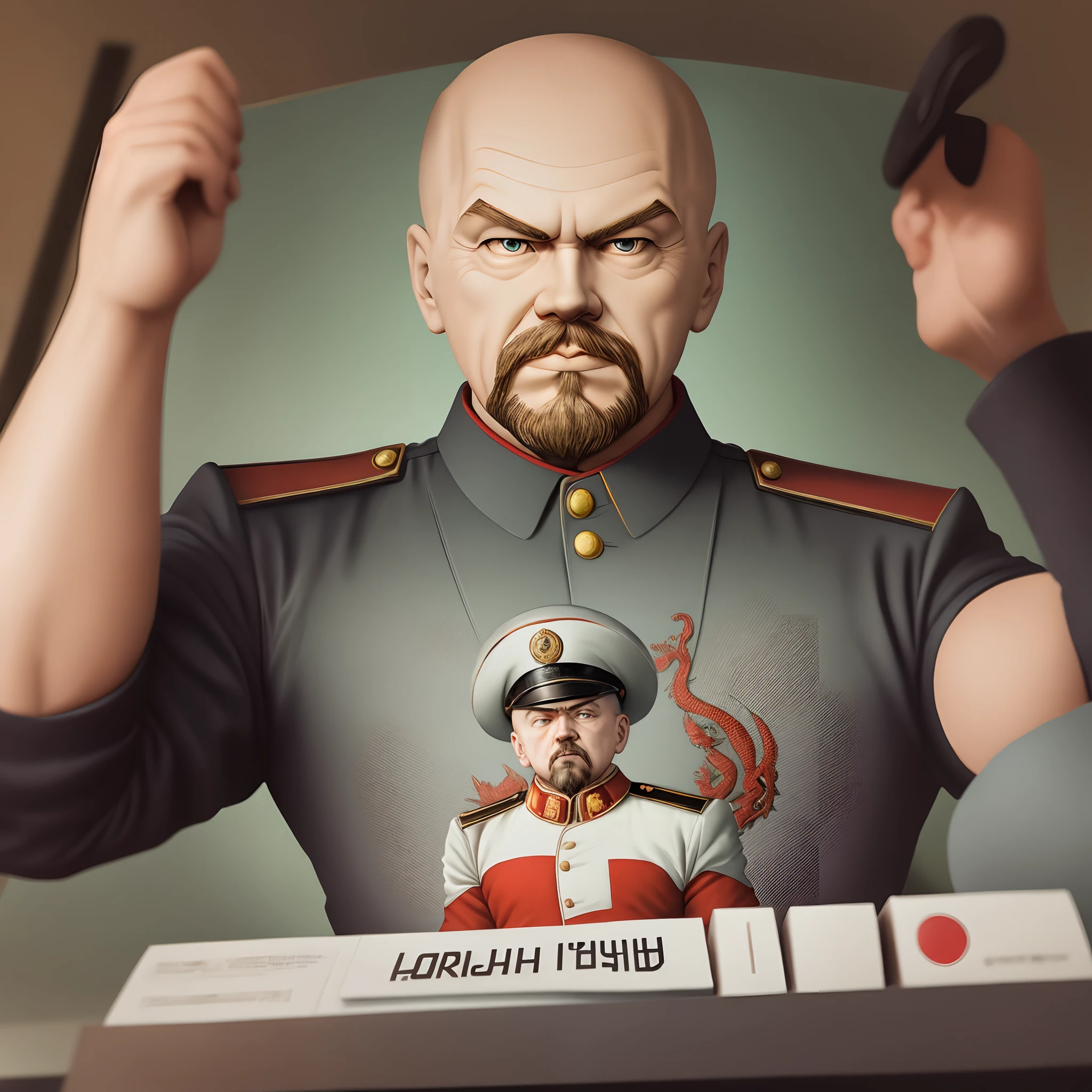 Vladimir Lenin com Design de Dragon Ball