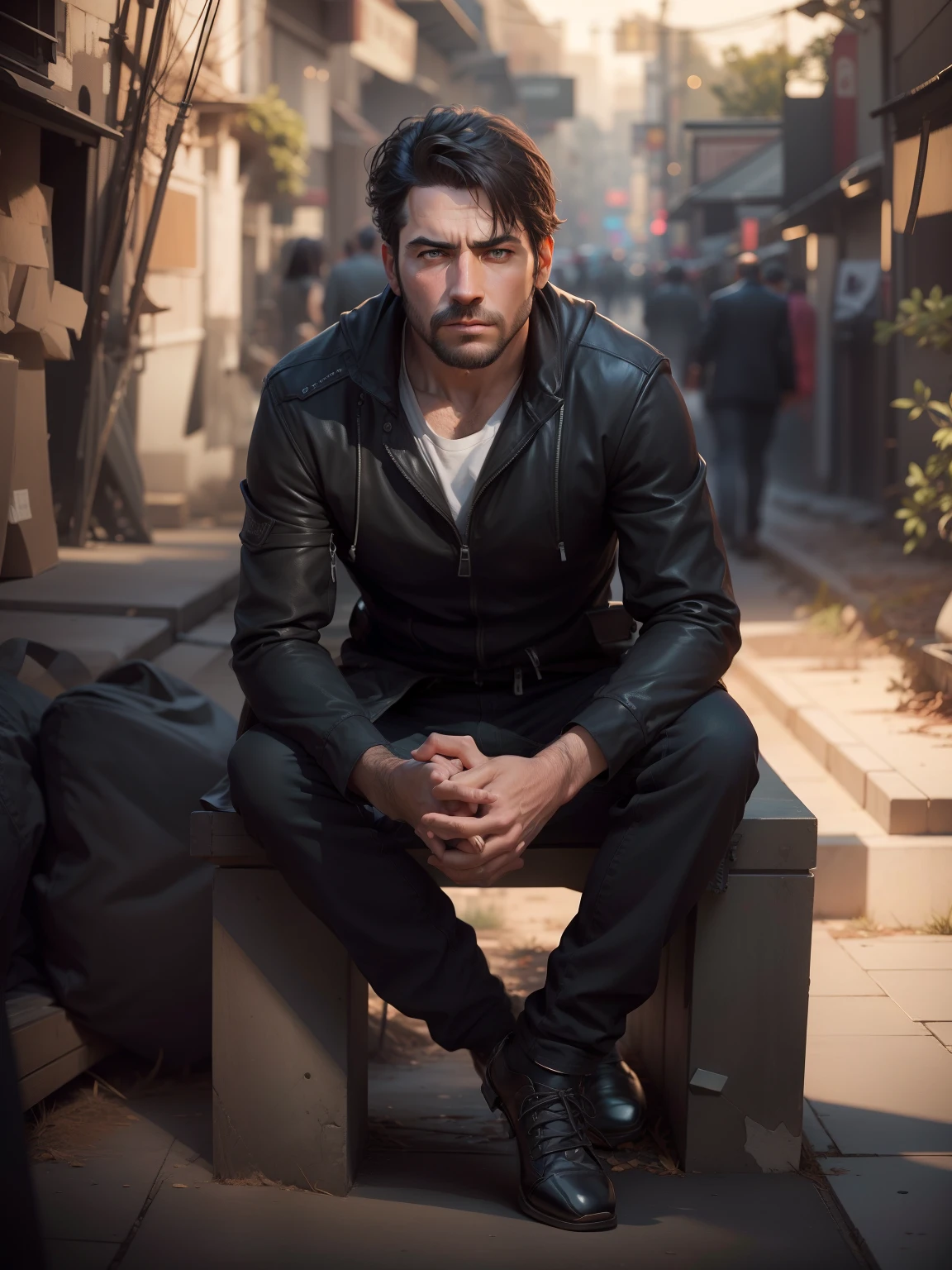 change background to dark place, realistic face, hd.