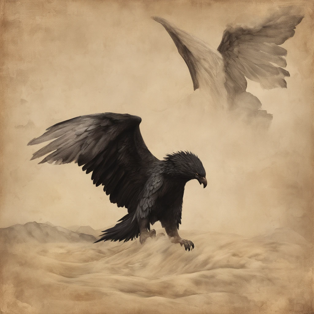 top-quality, masterpiece, ultra-detailliert, Black-winged Evil Angel, Giant tornado, A desert, Vast, forceful
