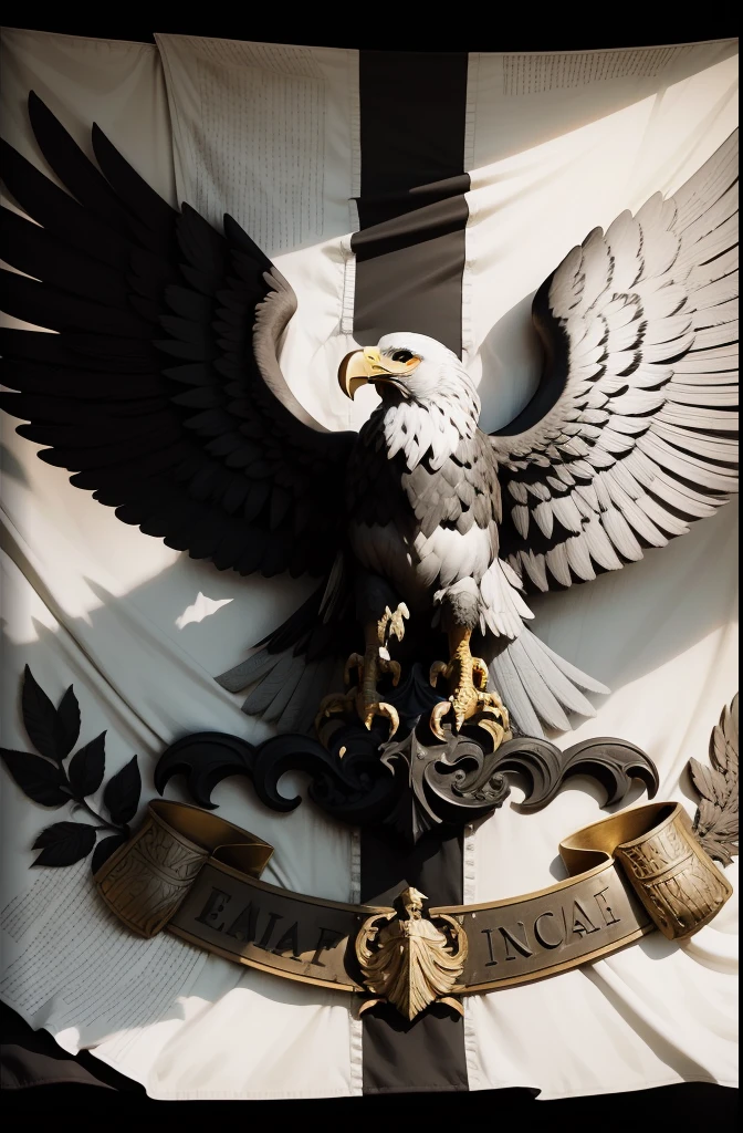 Estilo de arte conceitual, Roman eagle in black and white burgee Roman military