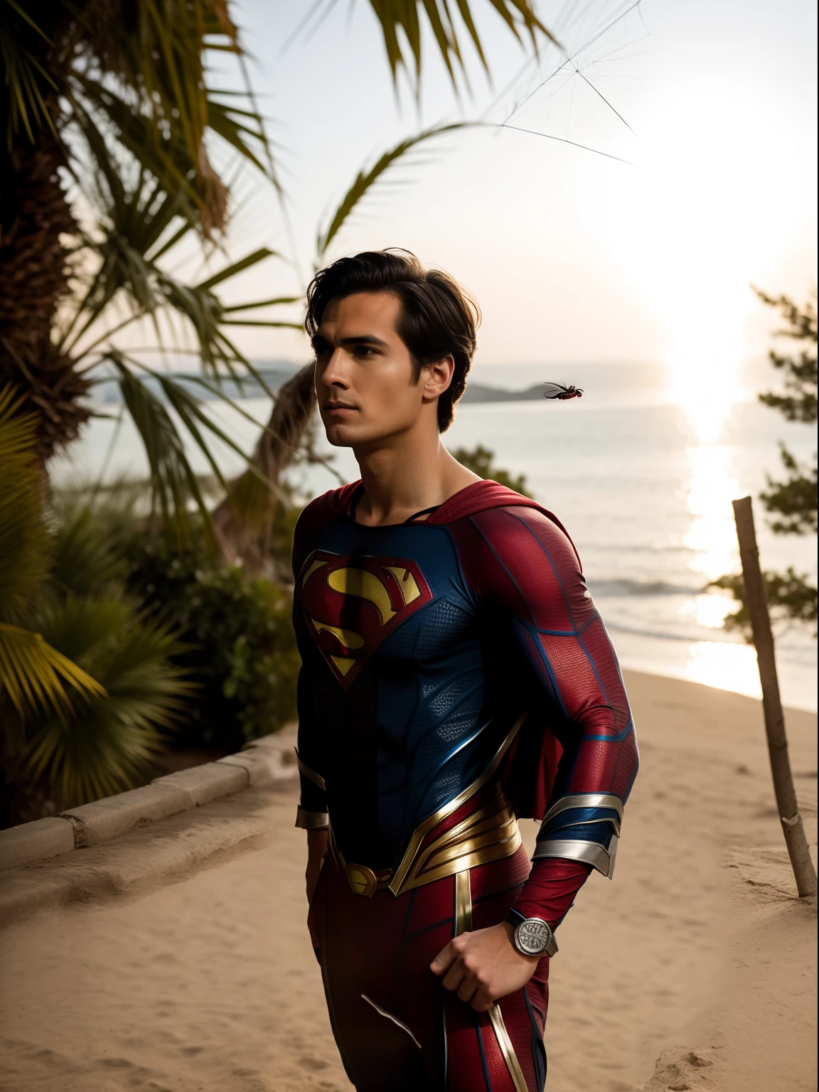 Spider and superman,8k, happy