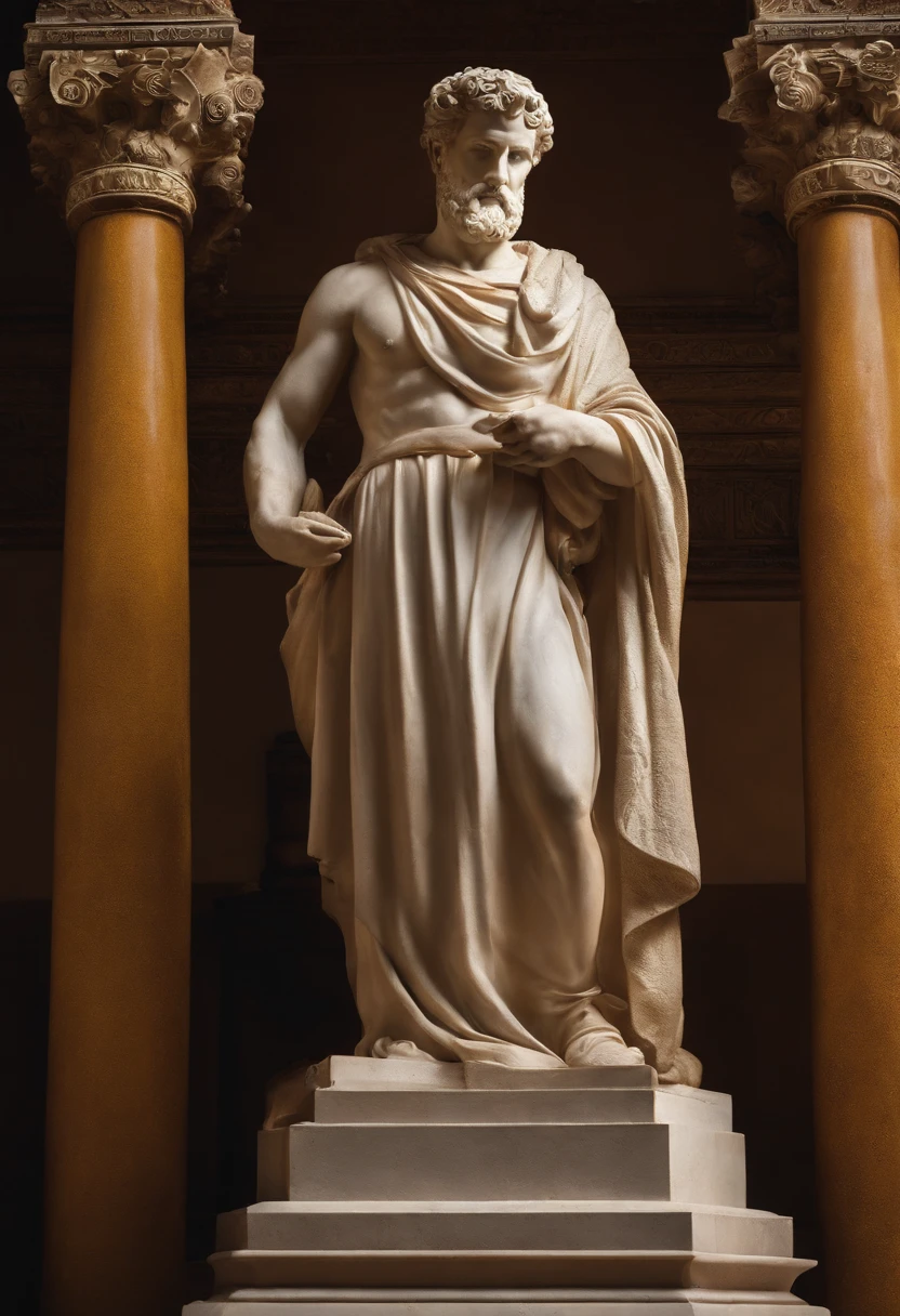 Images of stoic male statues, mostrando todo o poder da filosofia estoica