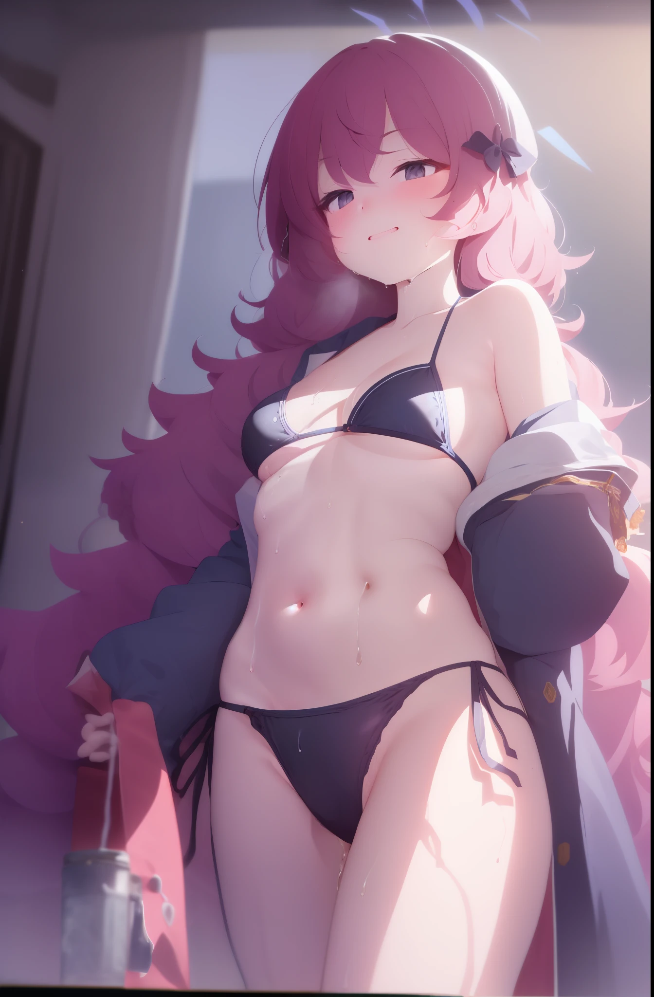 Hires, Best Quality, Official art, NSFW, best anatomy, (2 point perspective:1.5),(Elaborate summer:1.1),(Elaborately heated:1.1), (Complex walks:1.1),(Complex fun:1.1),Solo,tome,tome,tome,tome,tome,tome,tome,tome,tome,tome,tome,tome,tome,tome,tome,tome,(Fluffy bikini that shines exquisitely:1.3),(Beautiful and exquisite legs that sparkle:1.1),(glowing thigh:1,5) (Shining big :1.02) (Beautiful,underboob:1.0) (Elaborate and intricate backgrounds:1.2),(Detailed moist oily skin:1.1),Hand (Fingers) 5 (Finger) Hand,(extremery best quality:1.0),(Shiny skin is an elaborately moist body:1.4) (glistning skin:1.2),Elaborate whole body,(Elaborate oils:1.0), (Elaborately wet :1.0)(Elaborate water:1.0), (Sweat exquisitely:1.0),DEKU, PILLOWS,Cozy blanket, Warm blanket, Comfortable clothing, Casual attire