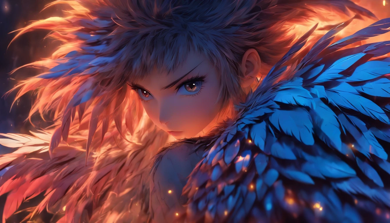 1girl, masterpiece, best quality, photorealistic,   feather_doulikui, sitting