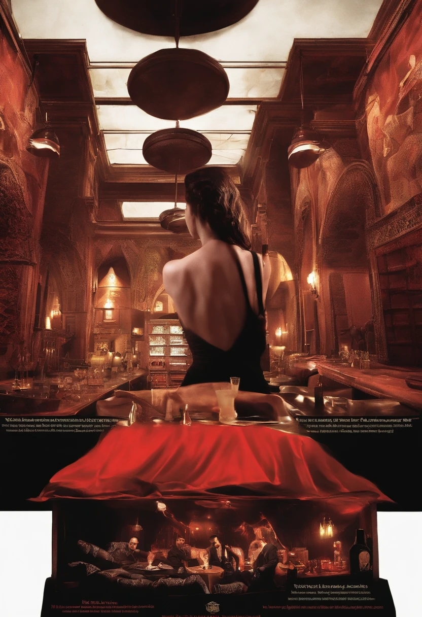[1] = A film poster From Dusk Till Dawn - The Titty Twister Bar in evidence crawling with vampires
[2] = A digital reimagining of The Titty Twister Bar, where the supernatural meets the sinful. The bar is a maze of neon-lit corridors, filled with vampires in various stages of transformation. Blood splatters on the walls as the bar's inhabitants revel in their darkness.
[3] = The environment is a neon-soaked labyrinth, with twisting hallways and hidden chambers. The decor is a chaotic blend of gothic architecture and modern decadence, creating a surreal and unsettling atmosphere.
[4] = The mood is a frenetic and exhilarating mix of horror and excitement. The air is charged with a sense of impending danger as vampires revel in their debauchery.
[5] = Digital illustration with a cyberpunk twist
[6] = Created using digital illustration software, incorporating neon colors and glitch effects to give the artwork a futuristic and unsettling vibe. The use of perspective adds depth to the chaotic scene.
[7] = No traditional painting techniques, no serene ambiance, no natural lighting, no peaceful undertones, no ordinary bar setting.