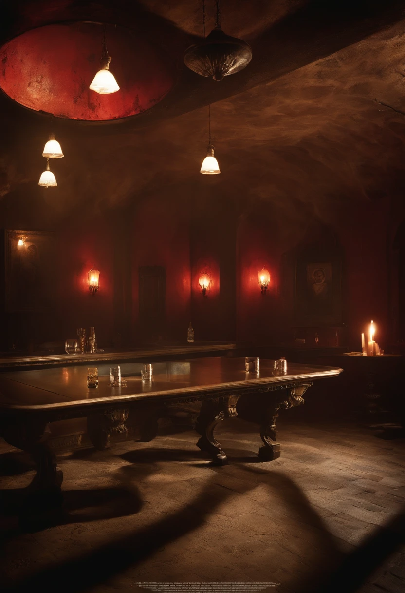 [1] = A film poster From Dusk Till Dawn - The Titty Twister Bar in evidence crawling with vampires
[2] = An abstract representation of The Titty Twister Bar, where vampires dwell in a chaotic dreamscape. The bar is a surreal blend of gothic architecture and desert landscapes, with vampires appearing as distorted, nightmarish figures.
[3] = The environment defies logic, with the bar's interior merging seamlessly with the harsh desert outside. Reality and fantasy blur, creating an unsettling and dreamlike setting.
[4] = The mood is one of disorientation and fear, as viewers are transported into a nightmarish realm where the laws of physics and reality no longer apply.
[5] = Abstract artwork with a surreal twist
[6] = Created using a combination of digital and traditional art techniques, including mixed media and photo manipulation. The use of surreal elements and distorted perspectives adds to the dreamlike quality.
[7] = No straightforward representation, no clear imagery, no serene landscape, no comforting elements, no realistic portrayal.

[1] = A film poster From Dusk Till Dawn - The Titty Twister Bar in evidence crawling with vampires
[2] = A photographic interpretation of The Titty Twister Bar, capturing the chilling reality of a vampire-infested establishment. The bar's interior is grimy, with blood-splattered walls and eerie neon lighting. Vampires lurk in the shadows, ready to strike.
[3] = The environment is a rundown, back-alley dive, far removed from civilization. The stark contrast between the bar's interior and the desolate desert outside adds to the sense of isolation and danger.
[4] = The mood is one of pure terror, as the photographic style lends an unsettling realism to the scene. Viewers can almost feel the cold, damp air and the presence of lurking vampires.
[5] = Realistic 4K photography
[6] = Captured with a high-resolution DSLR camera, using natural lighting and minimal post-processing to maintain a gritty, documentary feel.
[7] = No abstract el