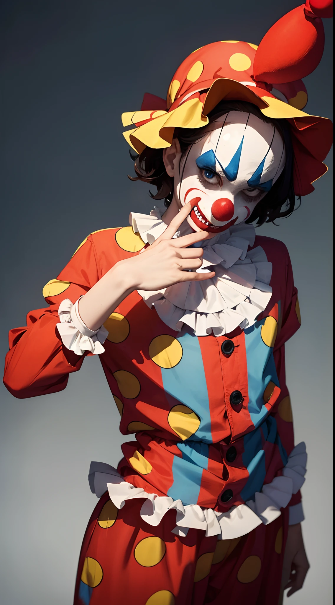 Taehyung dressed as a killer clown