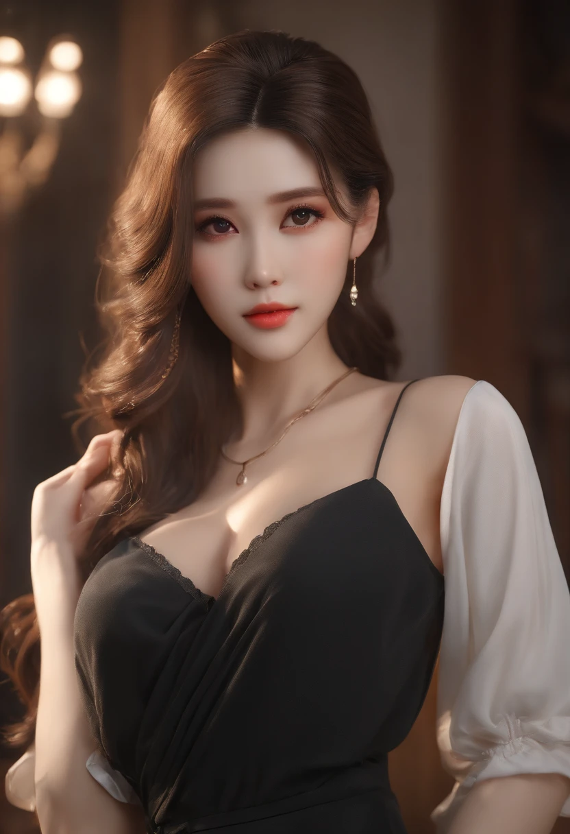 ((top-quality、8k、masuter piece:1.3))、1 female、Beautiful girl emphasizing slender abs:1.3、(Hairstyle Random、爆乳:1.2)、Plain clothe:1.2、inside the house、hyperdetailed face、A detailed eye、Double eyelids，Long body，leggy，Height 270cm，super model