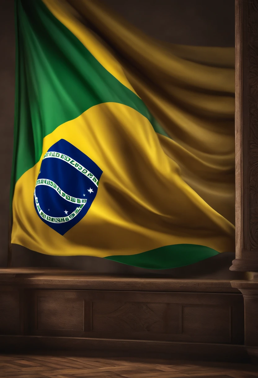 Bandeira do Brasil, 4k, 3d, realista,