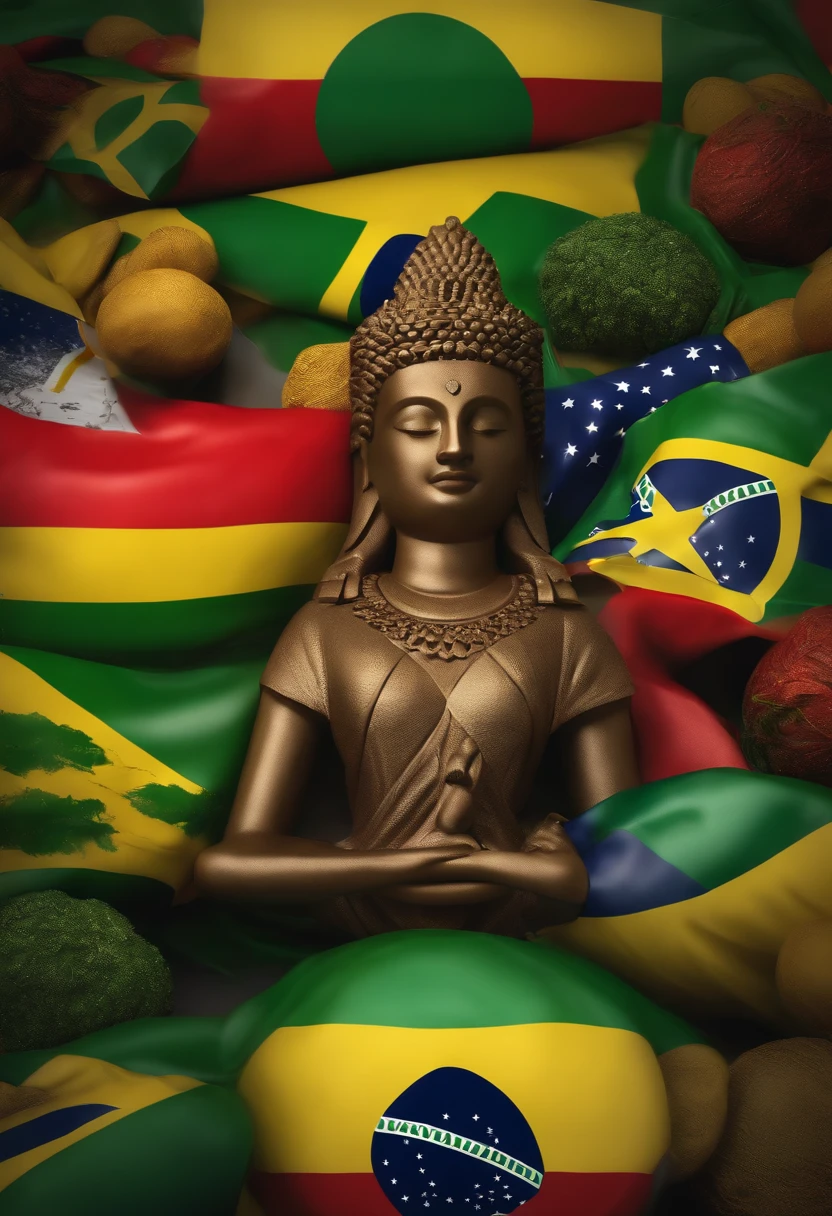 Bandeira do Brasil, 4k, 3d, realista,