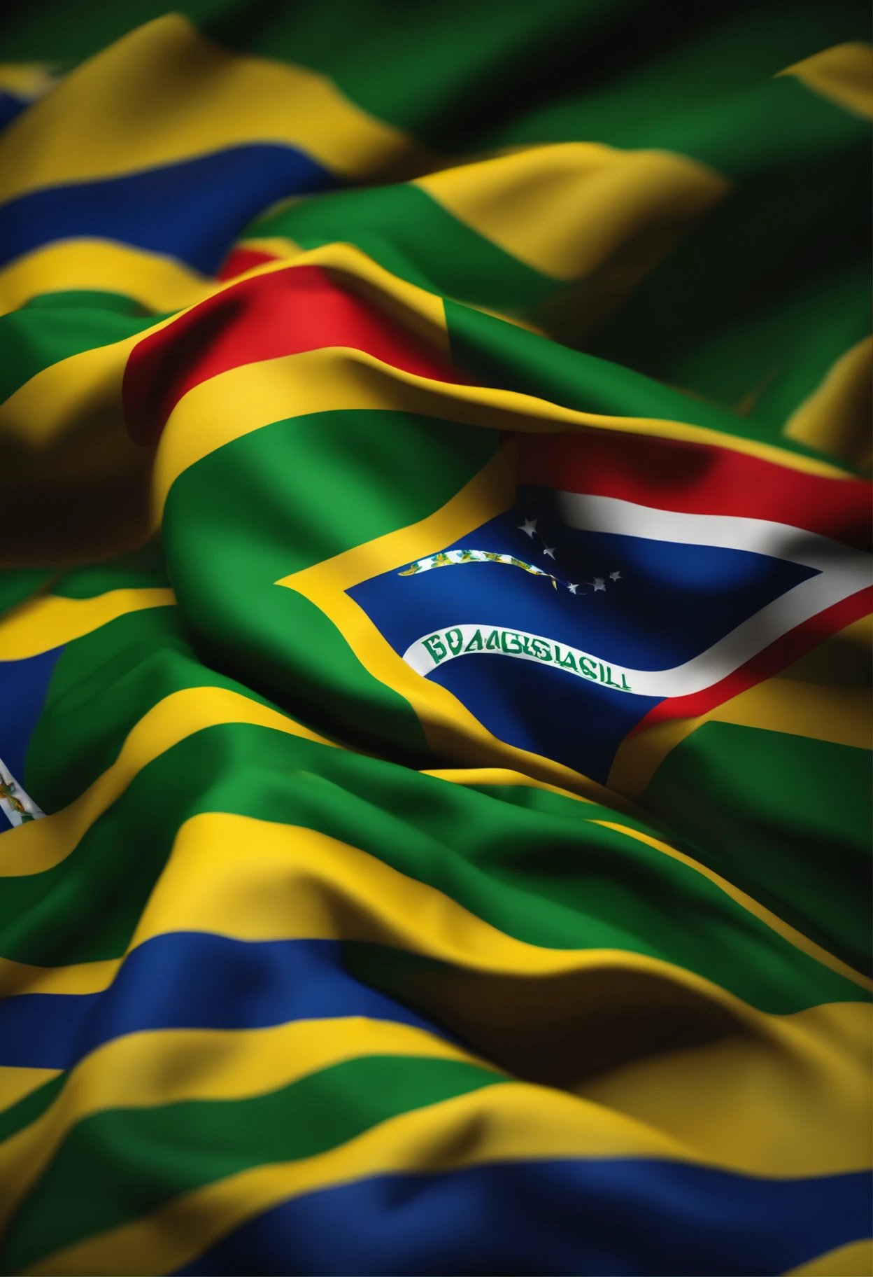 Bandeira do Brasil, 4k, 3d, realista,