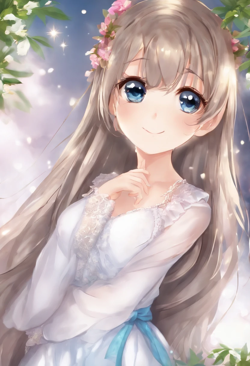 This young anime-looking girl is charming. She has an average height, the hair is of vibrant blue color, longo e macio, com um brilho suave. His eyes are purple, com um brilho semelhante ao vidro que encanta qualquer pessoa que os olhe. Your lips are soft, rosados e gentis, que se curvam em um sorriso alegre e cativante.

His cheeks are flushed, giving her an air of irresistible cuteness. She is known for her own style and loves to wear cute and soft clothes that enhance her charming appearance. Her wardrobe is full of dresses and skirts with adorable prints, Blouses with ruffles and delicate bows.

In addition to its cute appearance, She is also an extremely kind and caring person. His innocence is captivating, and she has a pure heart that cares about others. She is always ready to help and makes a point of spreading joy and love wherever she goes.

Com sua personalidade charmosa, She wins the hearts of everyone around her. His smile brightens the environment and his positive energy is contagious. Even with his innocence, ela possui uma sabedoria especial e uma capacidade de ver o melhor nas pessoas.

This young girl with anime traits is a real ray of sunshine, emanando fofura, Joy and innocence. Her charming appearance and personality make her a person adored by all who know her.