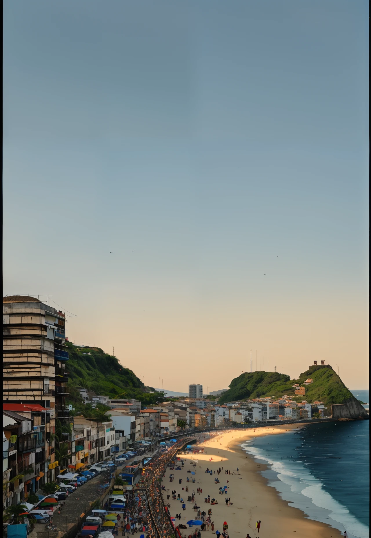 Beira da praia, beach sand with several people