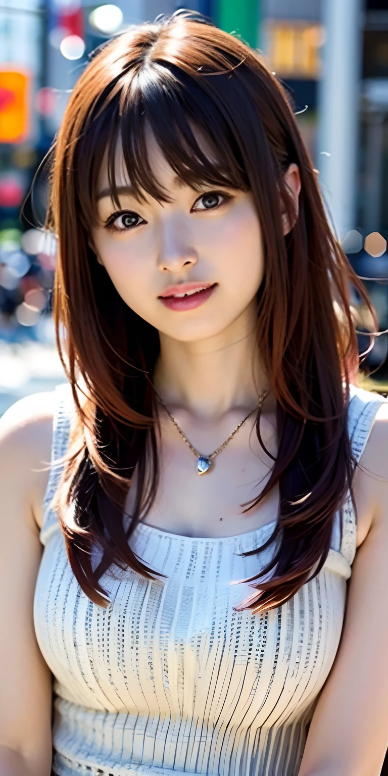 Ultra high definition anime images,long red hair and white swimsuit,Full body image idol Marin-chan, Anime Girl, Marin-chan(Anime Girl), anime moe art style, Anime style, Anime Best Girl, art by, Anime Girl, Cute anime manga style, Anime Art Style, pretty anime girl, Blue sky,Looking at the camera with a smile in front of Tokyo Tower,Full body high-definition painting,background-image,Cute face details,　The pinnacle of anime footage