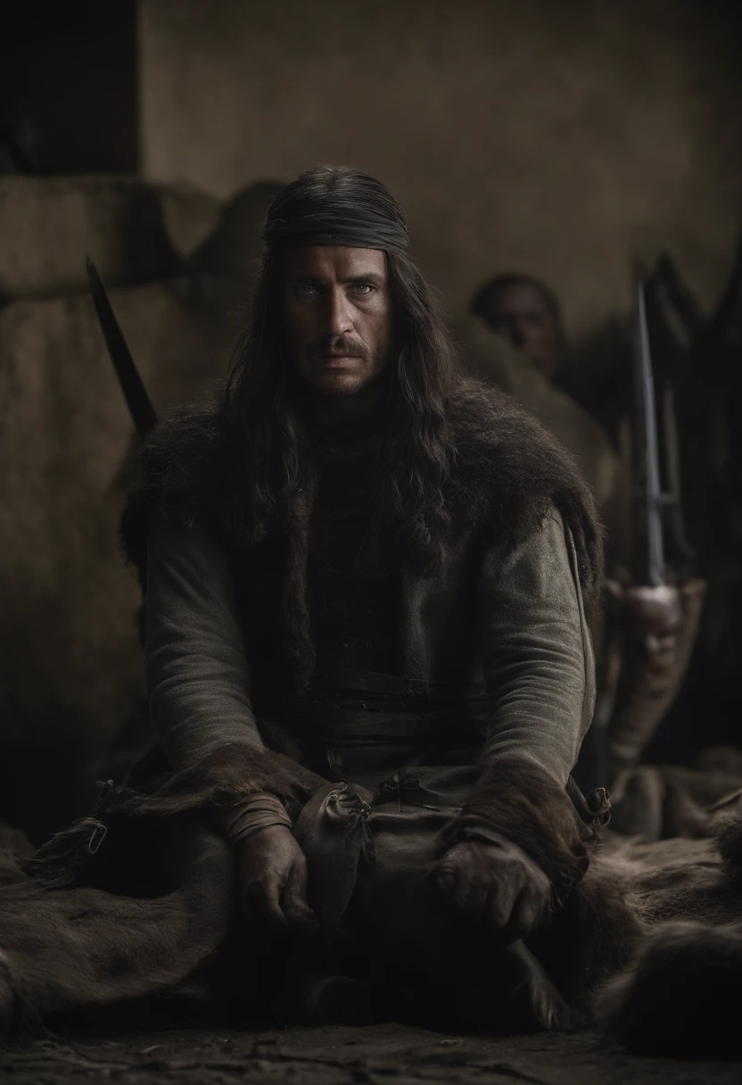 um corvo negro, olhos negros, bico de ferro