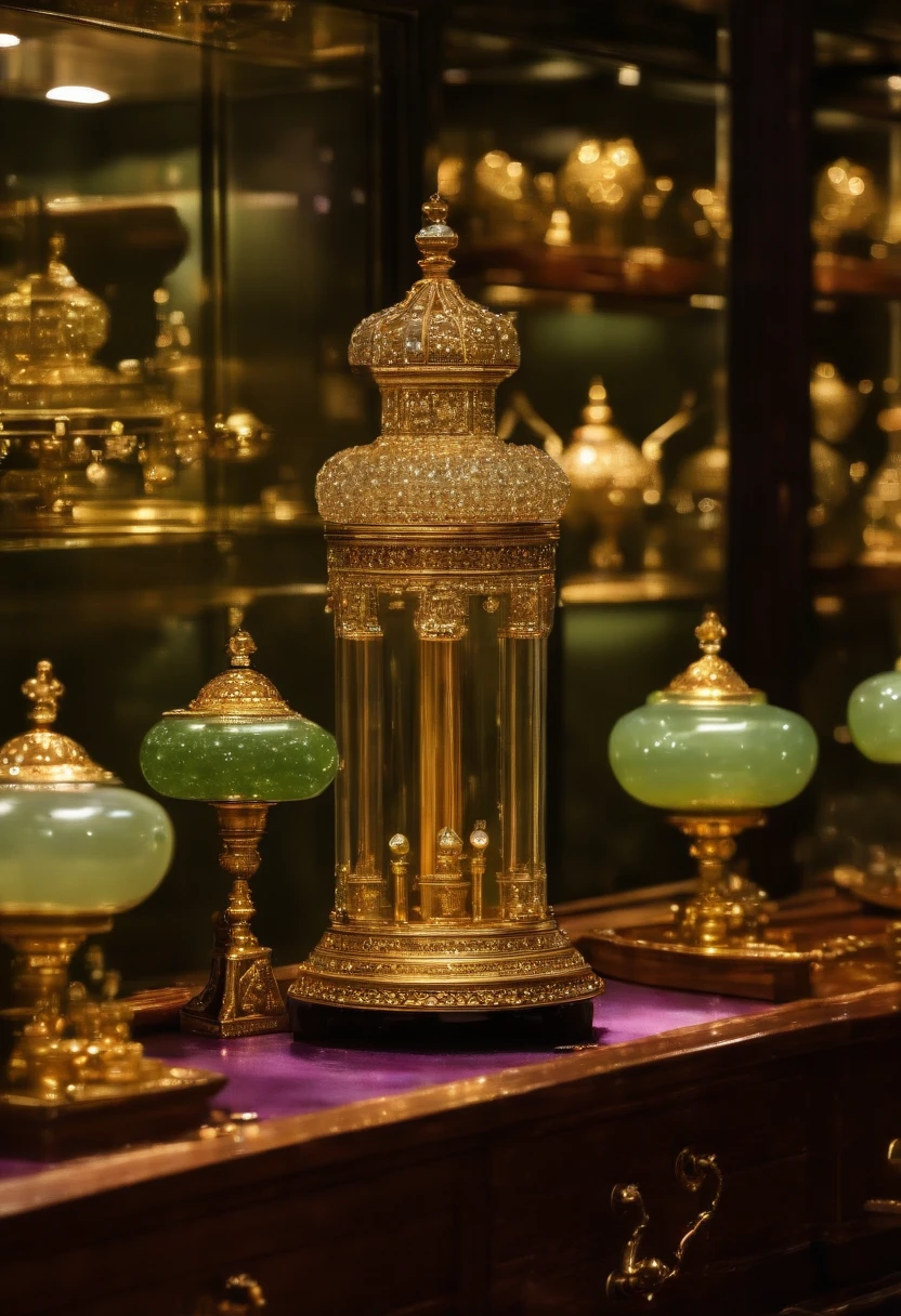 no estilo futurista，(foco total:2),(Everything is laid out in a display case:1.3)，(pearling|Hisui|jade|ametista|Safiras|Produtos Gold|Produtos de prata|Ouro roxo|Magical jewels|antiquary|Joia Vermelha|Diamante|topaz|:2)，magic symbols，Magic light particle effect，Luxo de alta tecnologia， Joias de alto valor,，Metais de alto valor，artigos de luxo，Puzzles are forbidden, Antecedentes detalhados e complexos, Glittery, luz reflexiva, hiper HD, Premiados, A high resolution, High detail, Chiaroscuro, Cinematic lighting, master part, Traching de raias，estruturalmente correto, Super Detalhe, alta qualidade, Detalhes altos, melhor qualidade, 16k