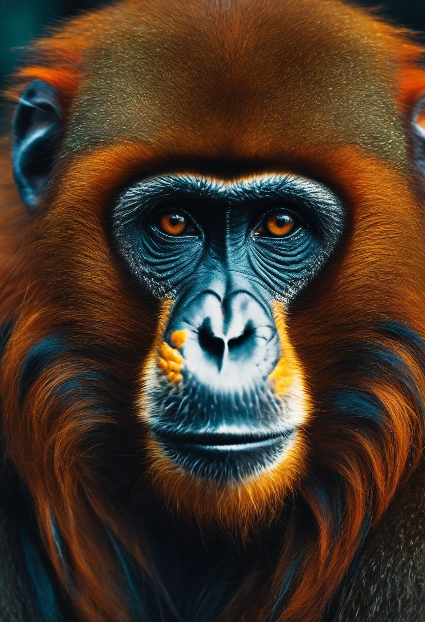 um macaco dirigindo um trator tomando alguma coisa