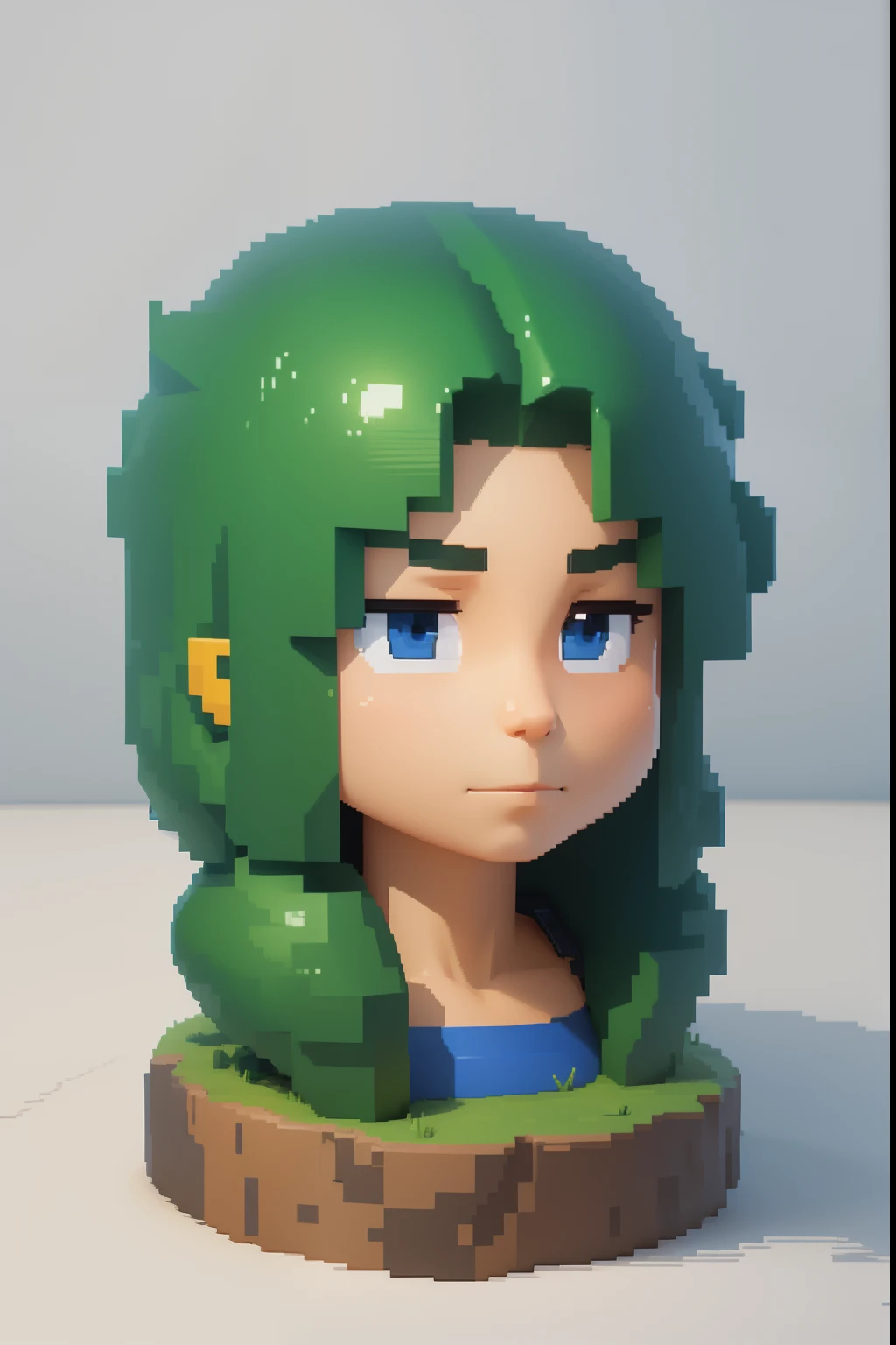create a base for a pixel character, only bust and head
