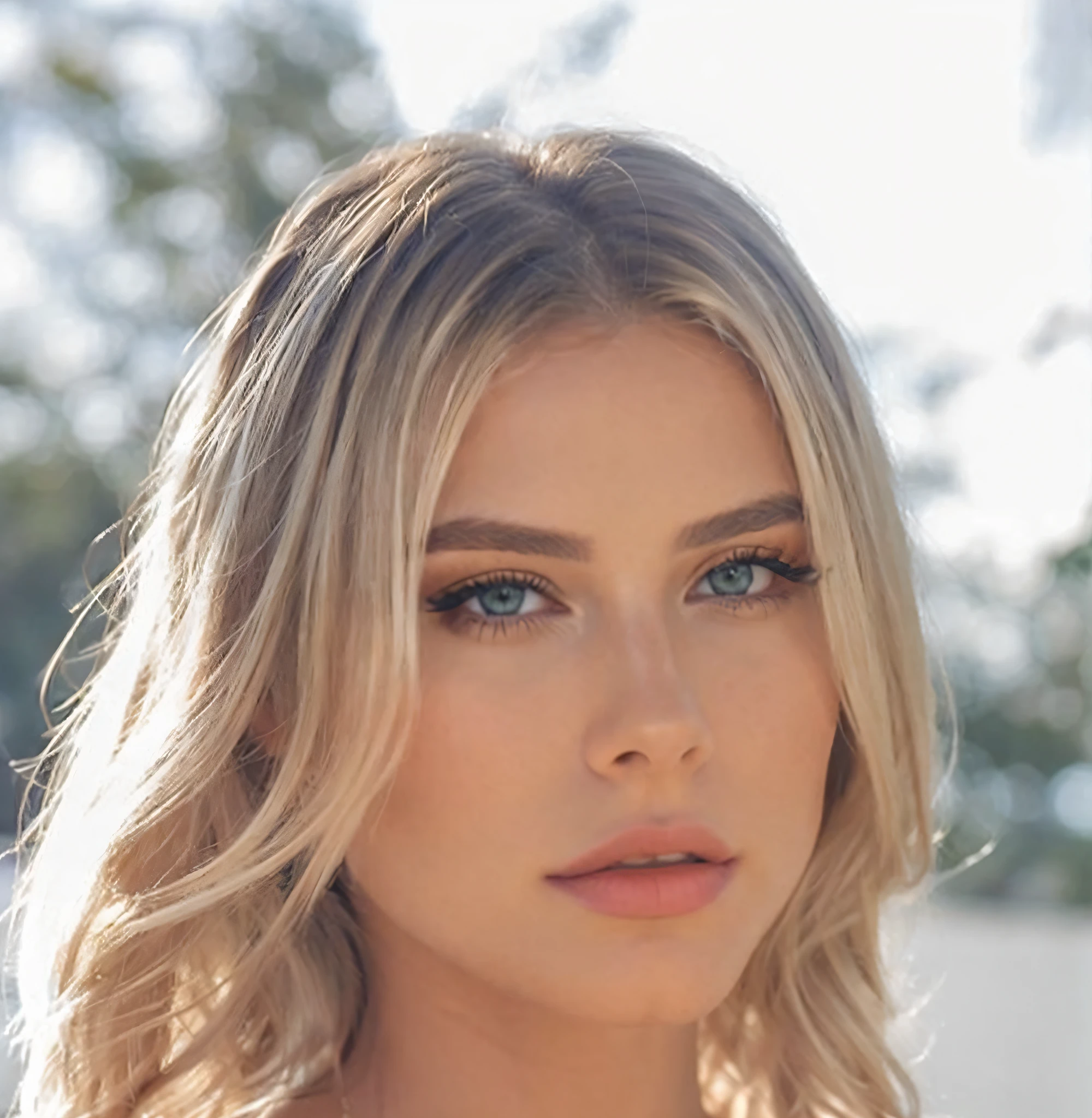 femme blonde aux cheveux longs et aux yeux verts posant pour une photo, sexy face, cheveux blonds et grands yeux, Image de profil, visage sexy avec maquillage complet, stunning closeupheadshot, Femme blonde, visage parfait, Photo de profil, photo of a beautiful woman, jaw dropping beauty, extremely beautiful face. ultra realiste