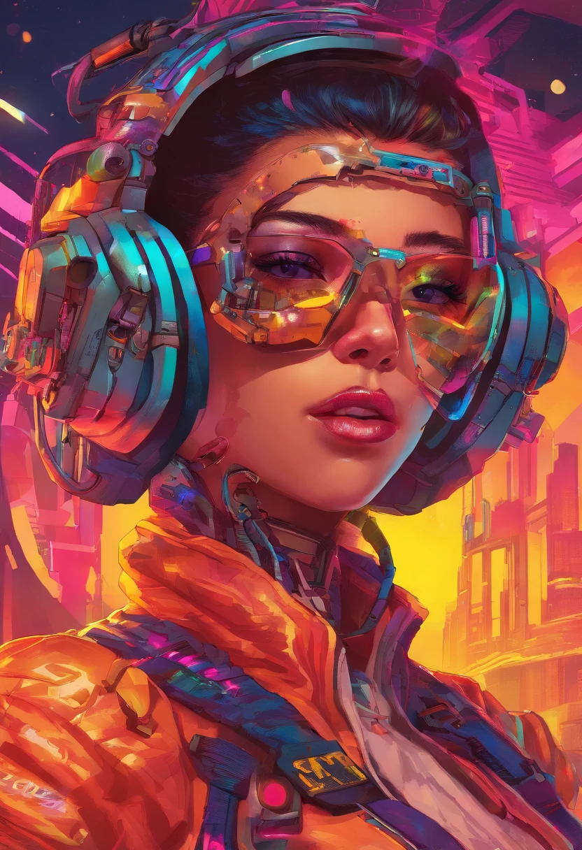(Highly detailed: 1.2), (Canon EOS R6 best quality: 1.2), (8K: 1.0), (EMB-RRF-Low: 1.0), (Many large black tattoos on cybernetic heads open in the middle，Show inside, Detailed face, hyper detail eyes，Wearing high-tech sunglasses with a holographic display 1.2), Sharp focus (an award winning photograph: 1.2), (subsurfacescattering: 1.2), (subsurfacescattering: 1.2). 1.1) (A beautiful ultra-fine robot: 1.2), ( ultra detailed hair: 1.2), (wonderful body: 1.2), (full bodyesbian: 1.2), (Dynamic stance :1.2), neonlight, (detailed cybernetic eyes:1.1), Close-up (Hyperrealistic:1.2), roleplaying, Cyberpunk 2077 style, Dramatic lighting, (Highly detailed futuristic cityscapes:1.2), (Sci-fi: 1.2). 1.2), Professional portrait photography, author：WLOP Greg Rutkowski Jeffrey Simpson Alphonse Mucha