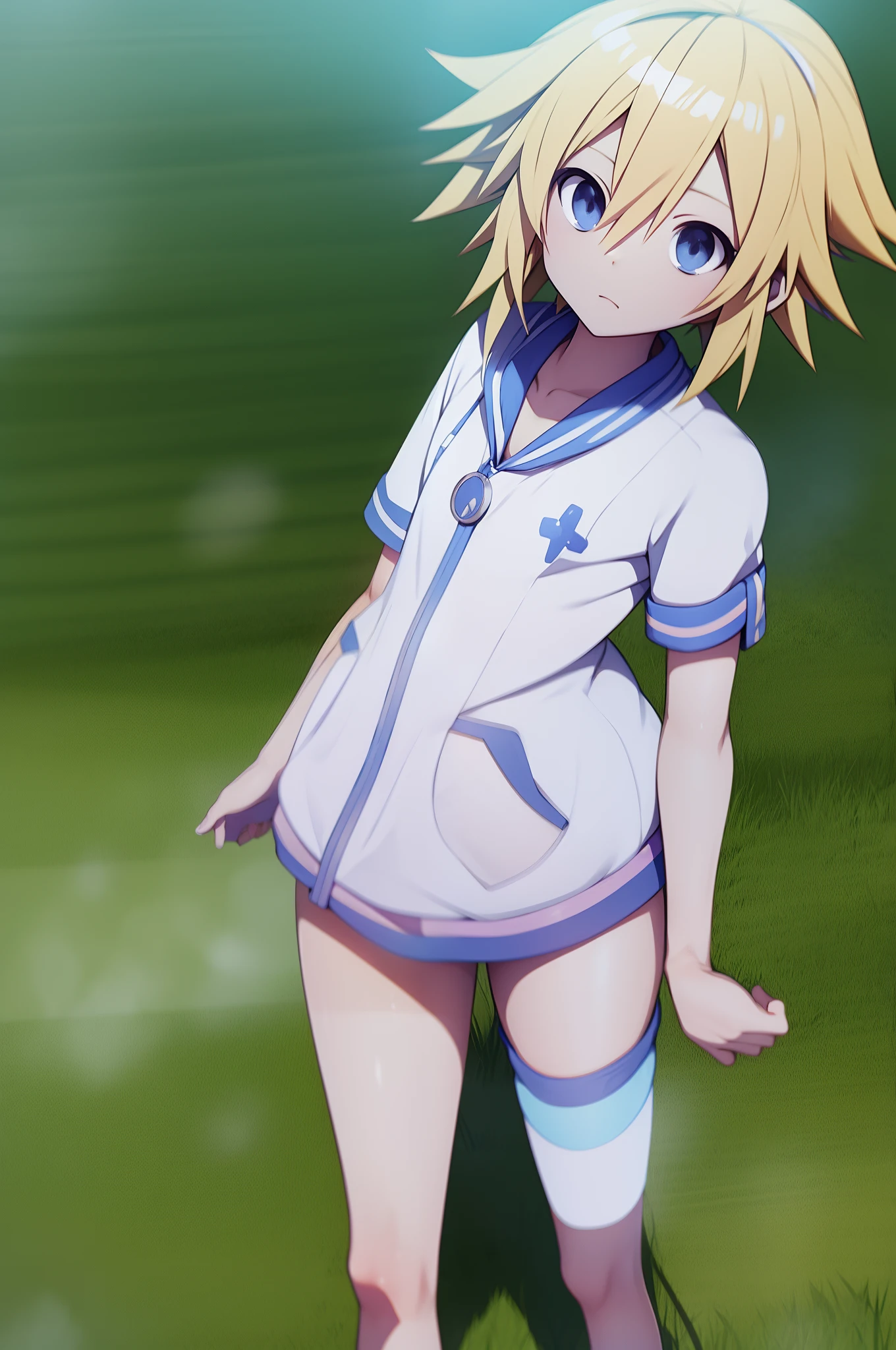 Kagamine Rin, cabelos pretos, uniforme de futebol, Retratos, anime, cores vibrantes, natural lighting, melhor qualidade, ultra-detalhado, foco nítido, Physically-based rendering, vivid colors
