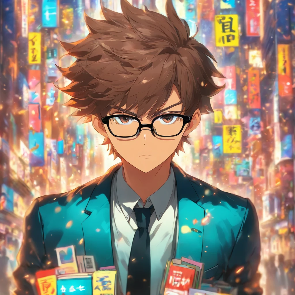 A man with short brown hair and a stubble beard, wearing eyeglasses, wearing suit and a jacket, holding a sign that says, “Thanks for 1000 followers”