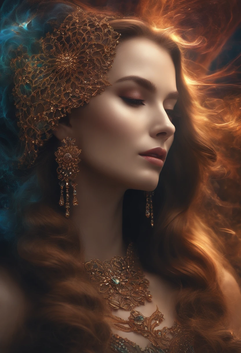 (master part, Qualidade Superior, best quality, Arte Oficial, Beautiful and Aesthetic:1.2), (1girl:1.3), (Arte Fractal:1.3),