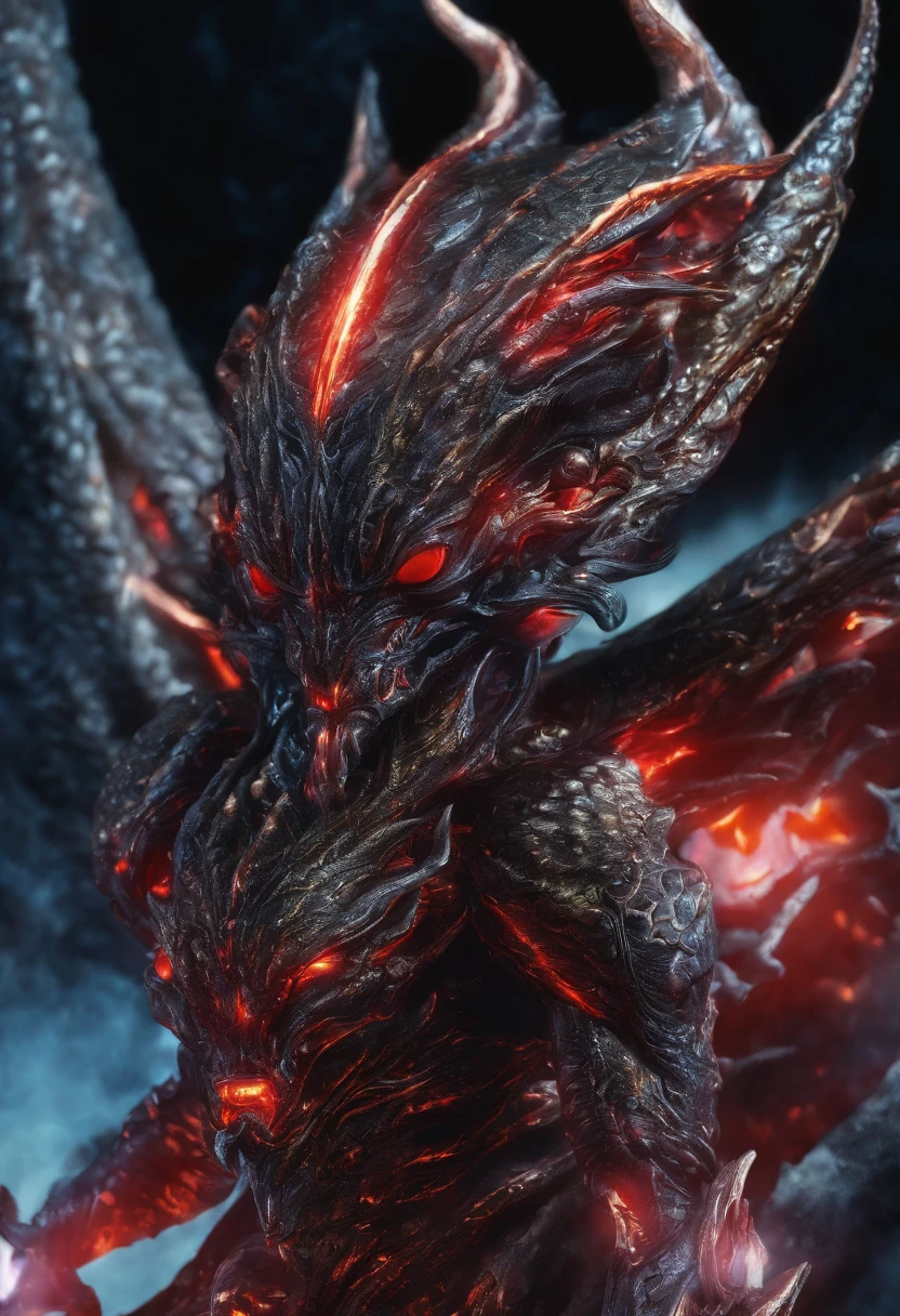 (Dragon Celestial Dorado) で (piercing red eyes),Close-ups to let go (Bloodfire) Through the nose,Bullmetric Scale,hightquality,8K,Many details,Fire Paticles,Alas,4 honji,Spotted nails,golds,danger,the fire,sharpteeth,Giant dragon,Colossal,threatening,imposing,Blue Scale