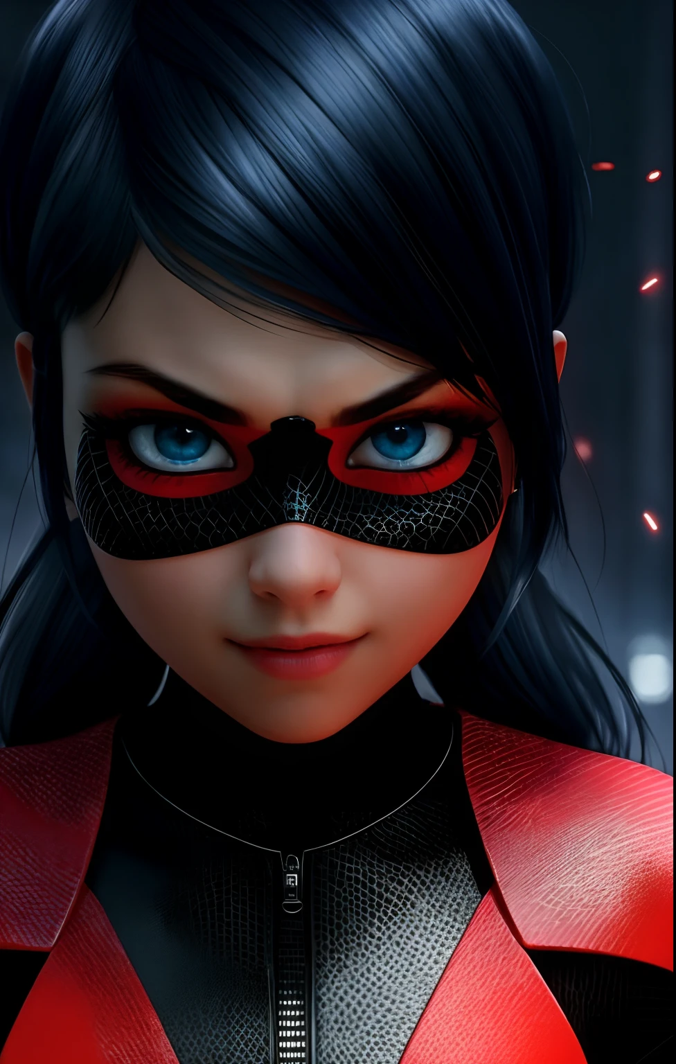 ultra wide angle, in focus, dark epic background, gorgeous lifelike, dynamic pose, a young lady, (highly detailed face and eyes:1.3), arrogant expression, holding red lightsaber in his hand, medium shot, hyper details, lighting art, cinematic, insane details, intricate details, hyperdetailed, goth, fractal, dark shot