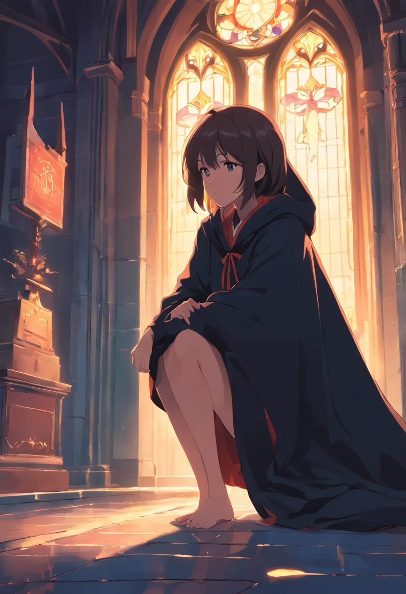 I can't see my face in a black cloak、Fantasia、Fantastical、saddened、dead body