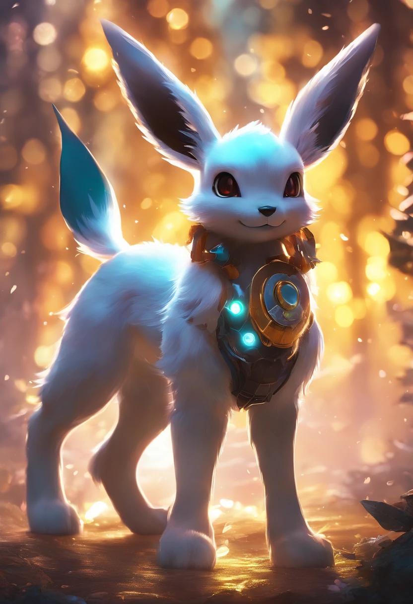 A vibrant scene unfolds in this Stable Diffusion prompt, showcasing the imaginative concept of "if Eevee was a Steel-type Pokemon". The prompt guides the generation of a high-quality image with attention to detail. Let's dive into the prompt composition: best quality,4k,8k,highres,masterpiece:1.2,ultra-detailed,realistic,photorealistic:1.37,metallic fur,shimmering eyes,glowing silver mane,strong and sturdy body,elegant and agile movements,sparkling steel aura,mechanical enhancements,steel armor plating,sharp and precise steel claws,steel-elemental special abilities,urban background,steely landscapes,steel structures blending with nature,vivid colors,dynamic lighting,bokeh,industrial aesthetics,concept art In this prompt, we ensure the image's exceptional quality with multiple tags. The "(best quality,4k,8k,highres,masterpiece:1.2)" emphasizes a visually stunning and detailed outcome, while "ultra-detailed" highlights the precision of the image. We set the tone for realism with "realistic,photorealistic:1.37" to generate visually convincing results. To depict the essence of Eevee as a Steel-type Pokemon, we incorporate tags like "metallic fur" and "shimmering eyes" to reflect its new steel attributes. Additionally, we describe its appearance with "glowing silver mane," "strong and sturdy body," and "elegant and agile movements" to capture its majestic presence. To further enhance the Steel-type theme, we include tags like "sparkling steel aura," "mechanical enhancements," and "steel armor plating," emphasizing the transformation of Eevee into a formidable steel warrior. We use "sharp and precise steel claws" to highlight its powerful offensive capabilities, and "steel-elemental special abilities" to bring its newfound powers to life. To provide context and a visually appealing background, we add tags like "urban background," "steely landscapes," and "steel structures blending with nature."