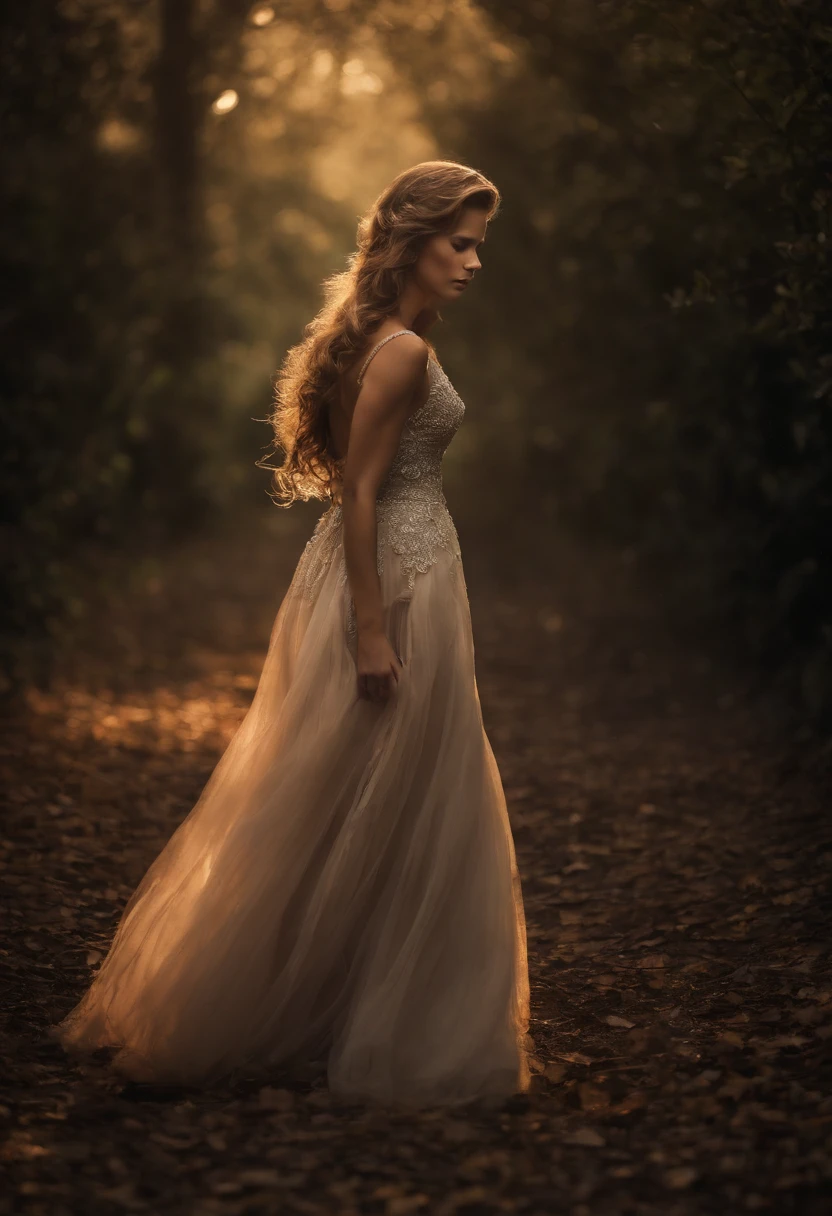 Imagem: Uma Noite Estrelada
A luz prateada da lua cheia derrama-se suavemente sobre um jardim encantado, Creating a dream scenario. Amid the shadows and reflections of the night, A figure emerges that exudes beauty and mystery. A mulher, pale skin and ethereal features, recalls the iconic actress Linda Blair in her youth, encarnando uma beleza singular.
Seus cabelos escuros e sedosos caem em cascata sobre os ombros, capturando os raios de luar e criando um contraste hipnotizante com sua pele. Os olhos, profundos e expressivos, reflect moonlight like two stars in a night sky. They are enigmatic, able to convey a myriad of emotions, como se escondessem segredos do universo.
Her lips, delicadamente rosados, They are like rose petals in the light of the moon, formando um sorriso misterioso e cativante. O rosto, suavemente esculpido, possui uma aura de serenidade e poder, as if the woman were a keeper of ancient secrets.
Vestida em um longo vestido de seda negra, She looks like she came out of a gothic fairy tale. O vestido, adorned with lace details and pearls, hugs your curves gracefully, enquanto a cauda se arrasta pelo solo com um movimento sinuoso. The woman moves with a natural elegance, como se flutuasse sobre o jardim.
On your neck, A silver necklace with a gemstone shines in the moonlight, casting small light spells in all directions. Seus dedos, adorned with delicate rings, trace invisible patterns in the air as she moves with grace and confidence.
Ao fundo, the leaves of the trees whisper softly in the wind, como se estivessem sussurrando segredos para a mulher. The stars twinkle in the night sky, forming constellations that seem to dance around you.
In this magical and enigmatic scene, the Linda Blair-like woman is a fascinating presence, A true muse of mystery and beauty. Ela personifica a magia da noite e a intriga do desconhecido, leaving a lasting impression on the memory.