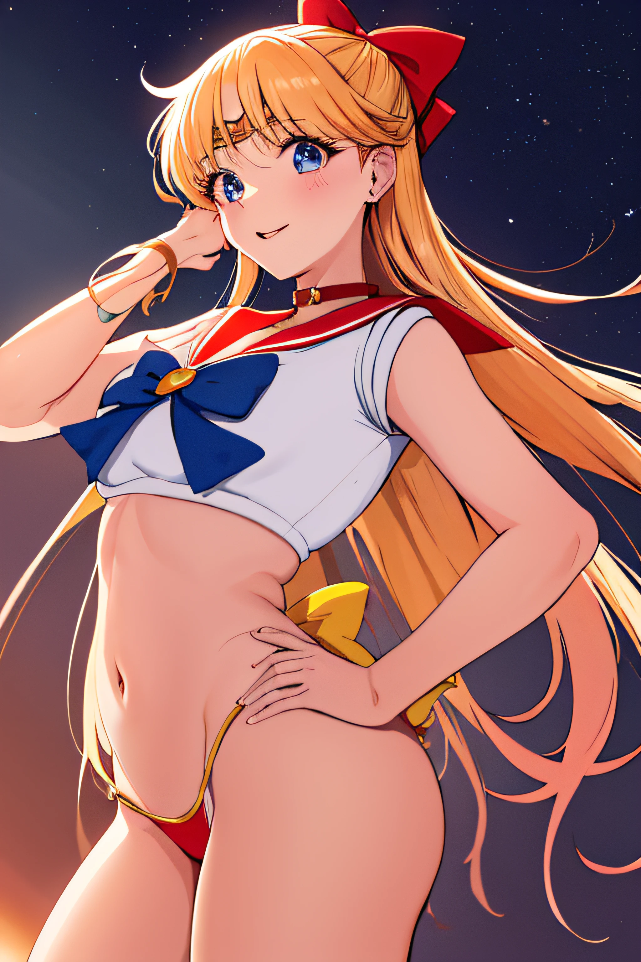 Obra maestra, La mejor calidad, High resolution, Venus1, 1 girl in, solamente, Uniforme de marinero Senshi, Venus marinera, Aino Minako, cabello rubio, Magical Girl, ojos azules, Falda naranja Ultra Mini, Guantes hasta el codo, tiara, falda plisada , Lazo de pelo, Collar marinero naranja, Ultra minifalda, gargantilla, red bow, gargantilla naranja, Guantes blancos, Pelo muy largo, jewely, Pendientes, subir las escaleras, primer plano, They are smiling, Disparo de vaquero, Uniforme Sailor Senshi Rosa, Collar marinero rosa, falda plisada rosa, guantes de codo, en postura de espalda, Show off your loot, Backwards, Sin tanga en Big Booty, cuerpo completo, aausagi, Foreground loot