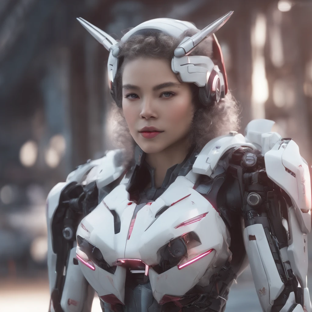 araffes com um cabelo rosa e branco e um capacete rosa e branco, arte de anime digital detalhada, Melhor Anime 4K Konachan Wallpaper, anime mecha aesthetic, Arte digital altamente detalhada em 4k, robot mecha female dragon head, Wlop e Krenz Cushart, anime altamente detalhado, mecha asthetic, Advanced digital anime art