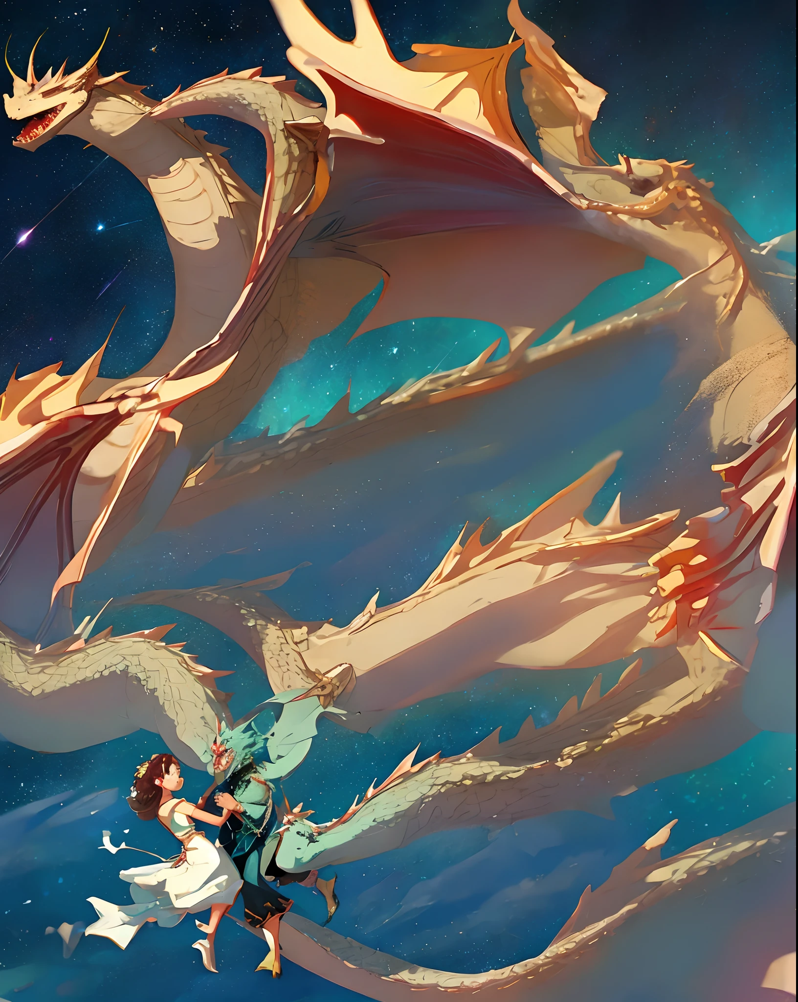 Dragons dancing among the stars