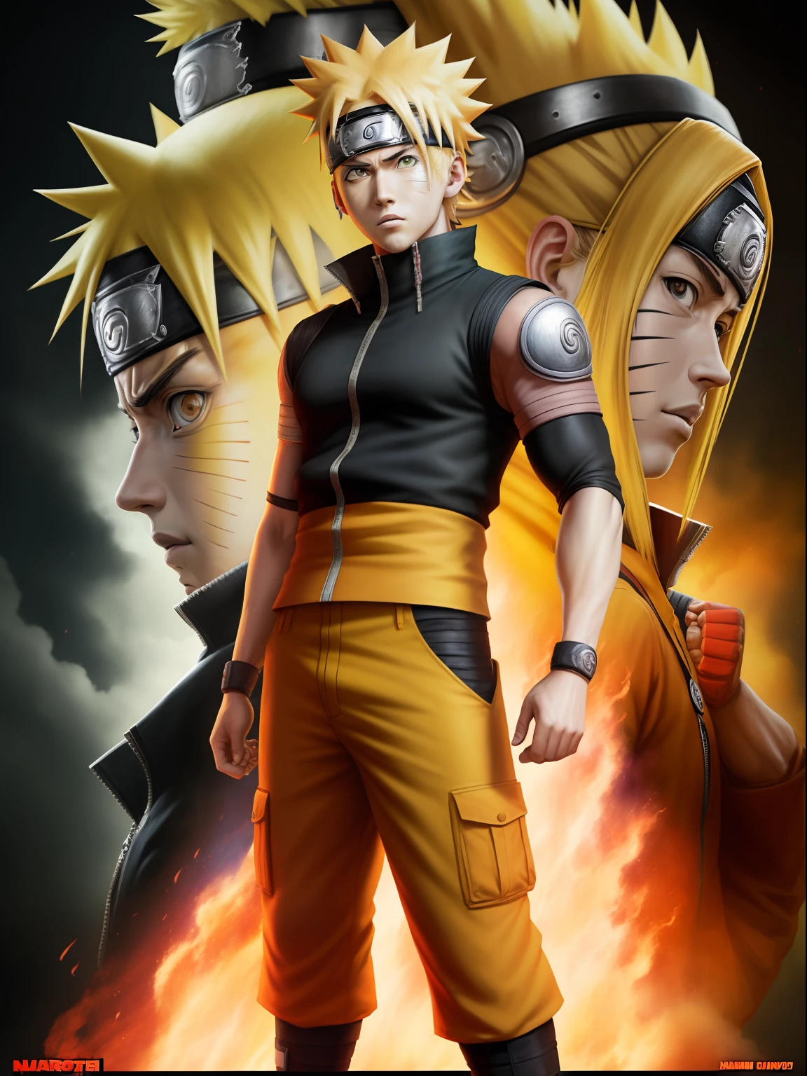 Naruto in a movie poster, Naruto in the future