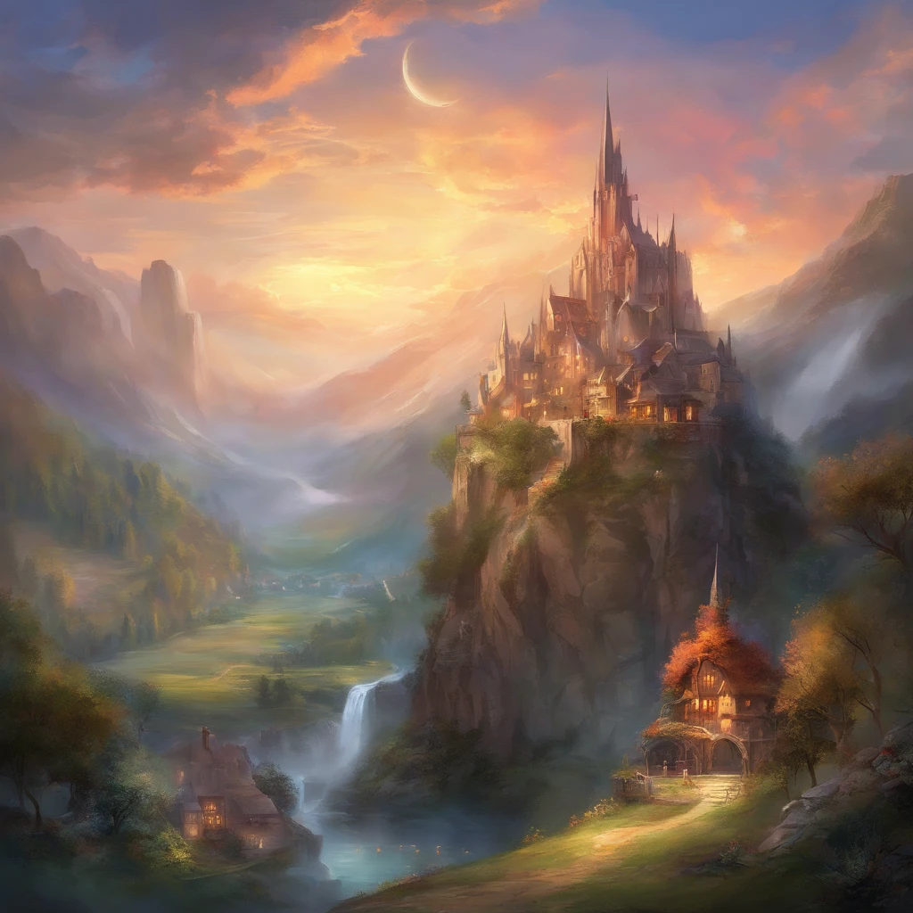 top-quality, masterpiece, ultra-detailliert, elvish, Being in a European village, Concert, Sad atmosphere