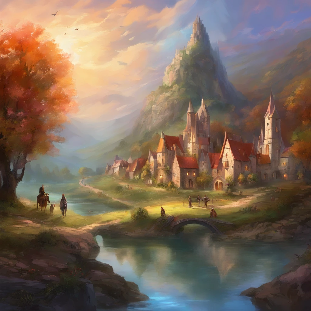 top-quality, masterpiece, ultra-detailliert, elvish, Being in a European village, Concert, Sad atmosphere