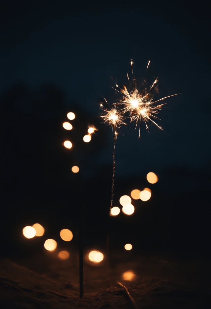 sparklers、nigh sky
