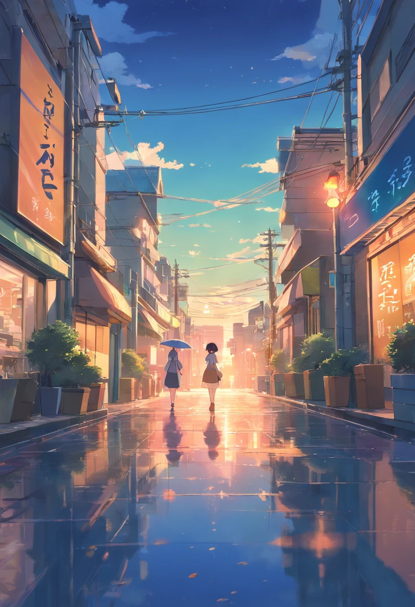 Festival de Halloween, Obra maestra de alta calidad ,Paisaje,Anime, Cielo estrellado brillante。,Pisif,Concepto-Arte,Estilo de arte lofi,Reflectores。 por Makoto Shinkai, Arte Lofi, Hermosas escenas de anime, Paisajes de anime, detailed scenery —width 672, Al estilo de Makoto Shinkai, El estilo de Makoto Shinkai,Mejora de detalles